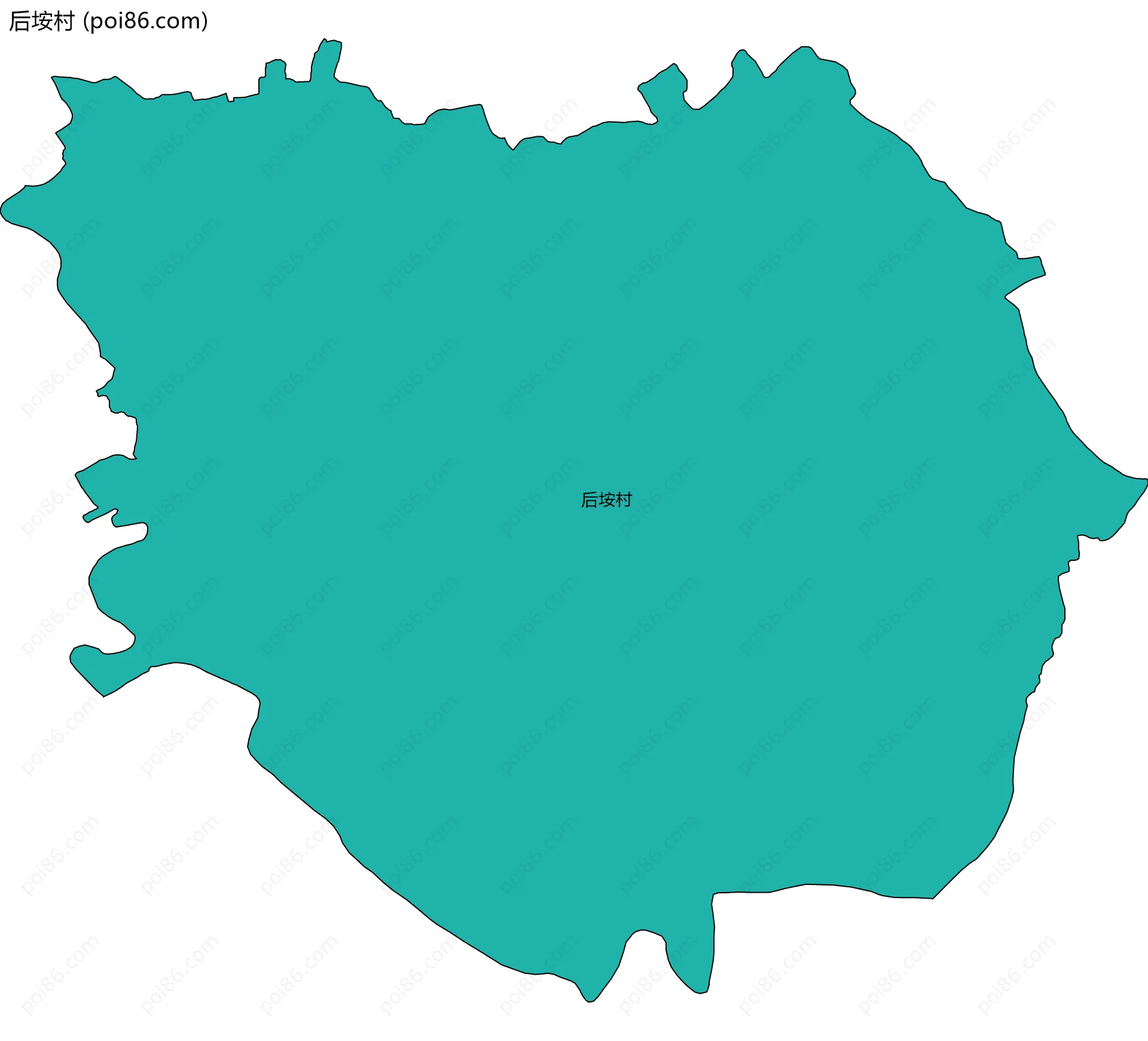 后垵村边界地图