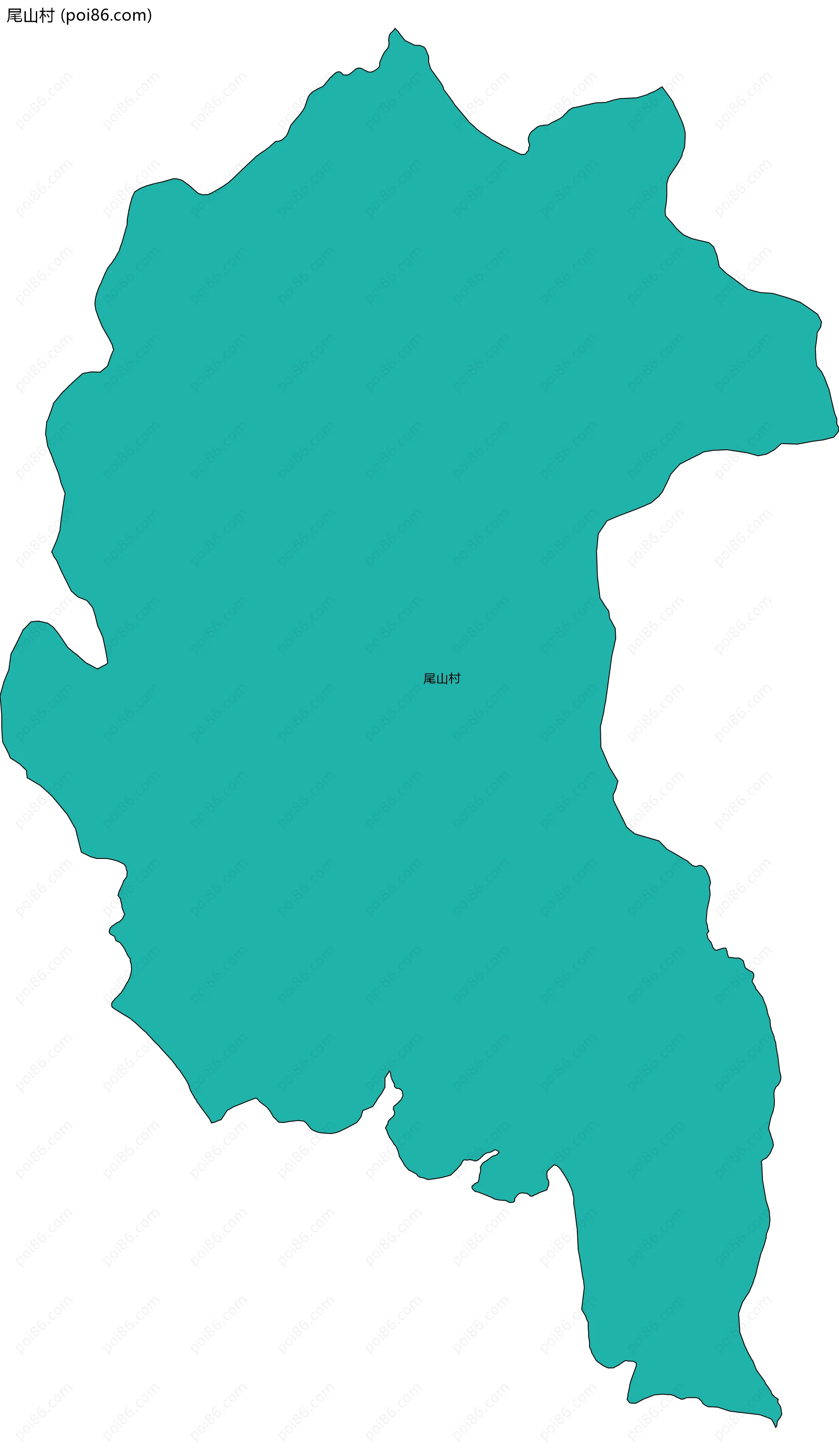 尾山村边界地图