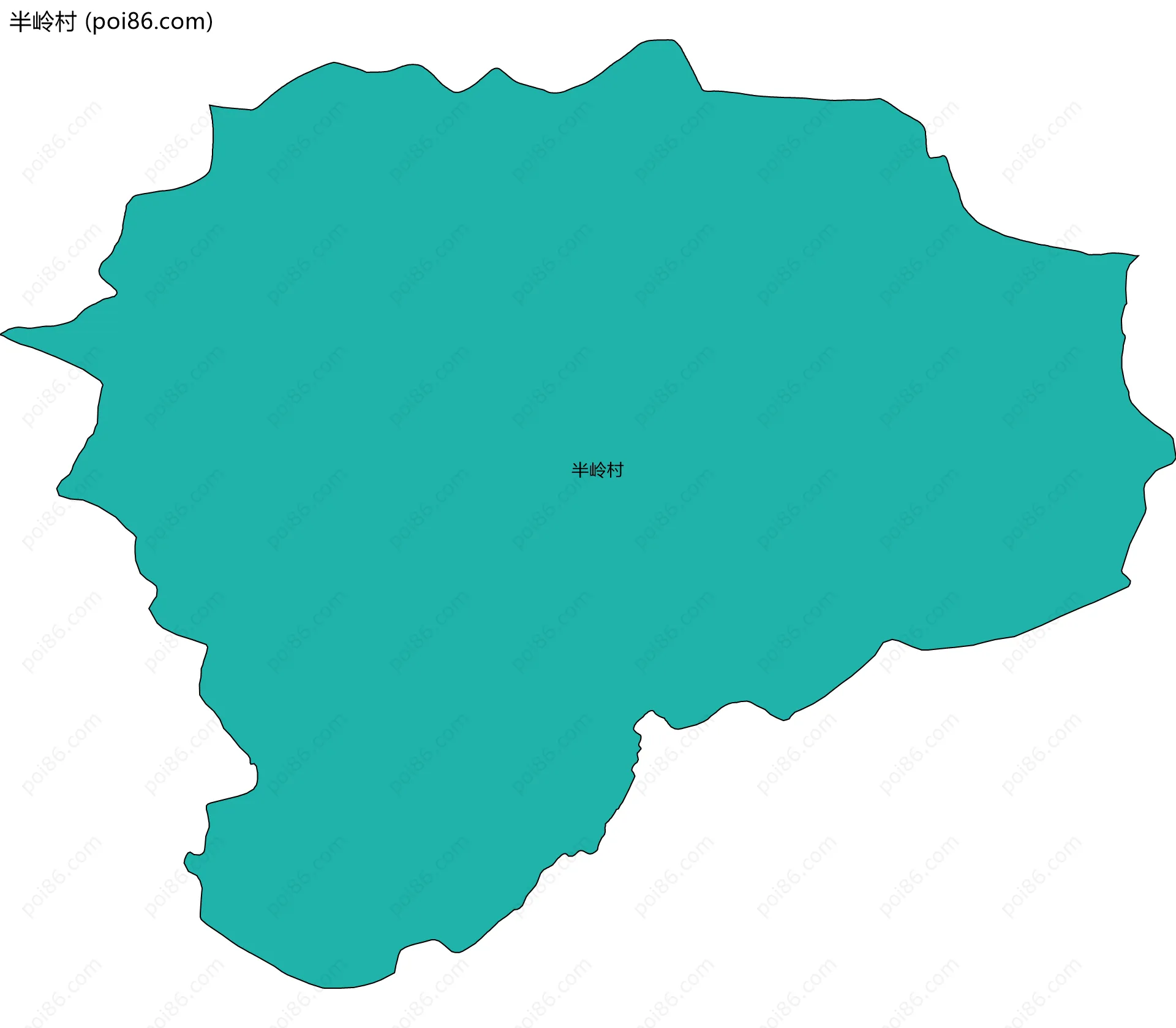 半岭村边界地图