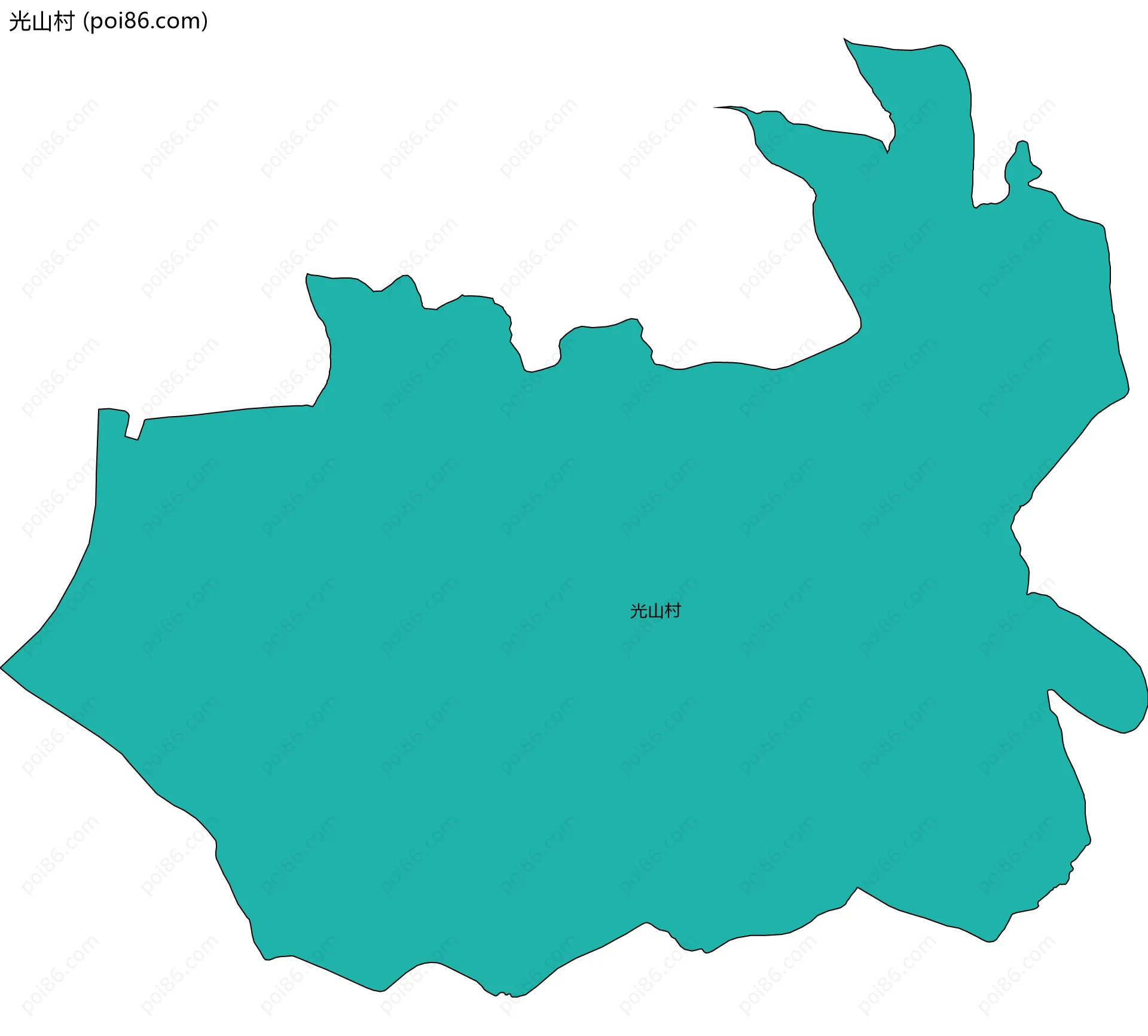 光山村边界地图