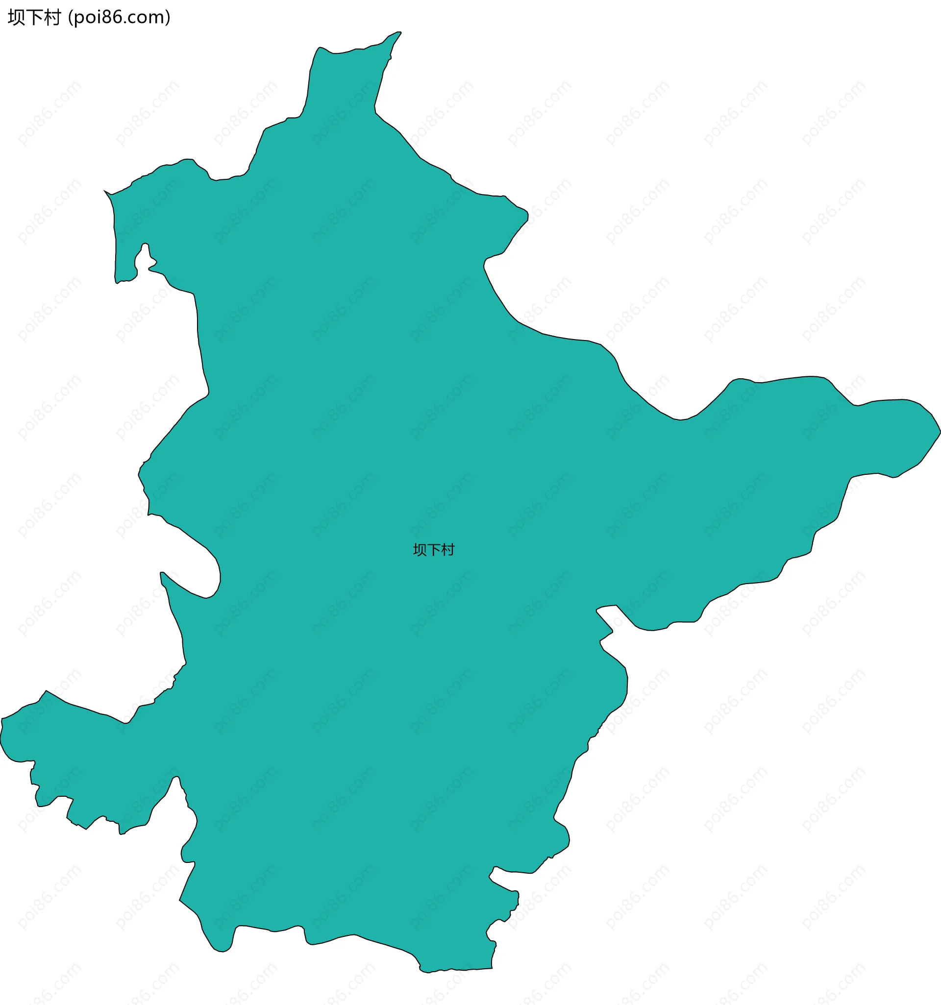 坝下村边界地图