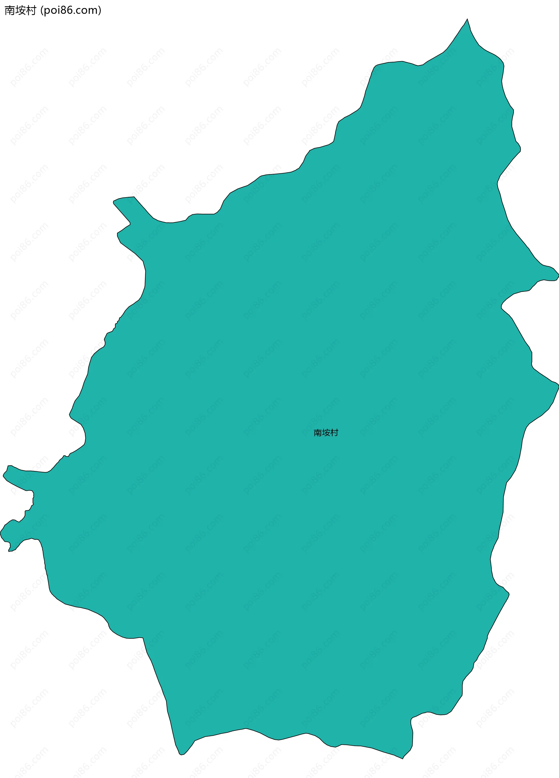 南垵村边界地图