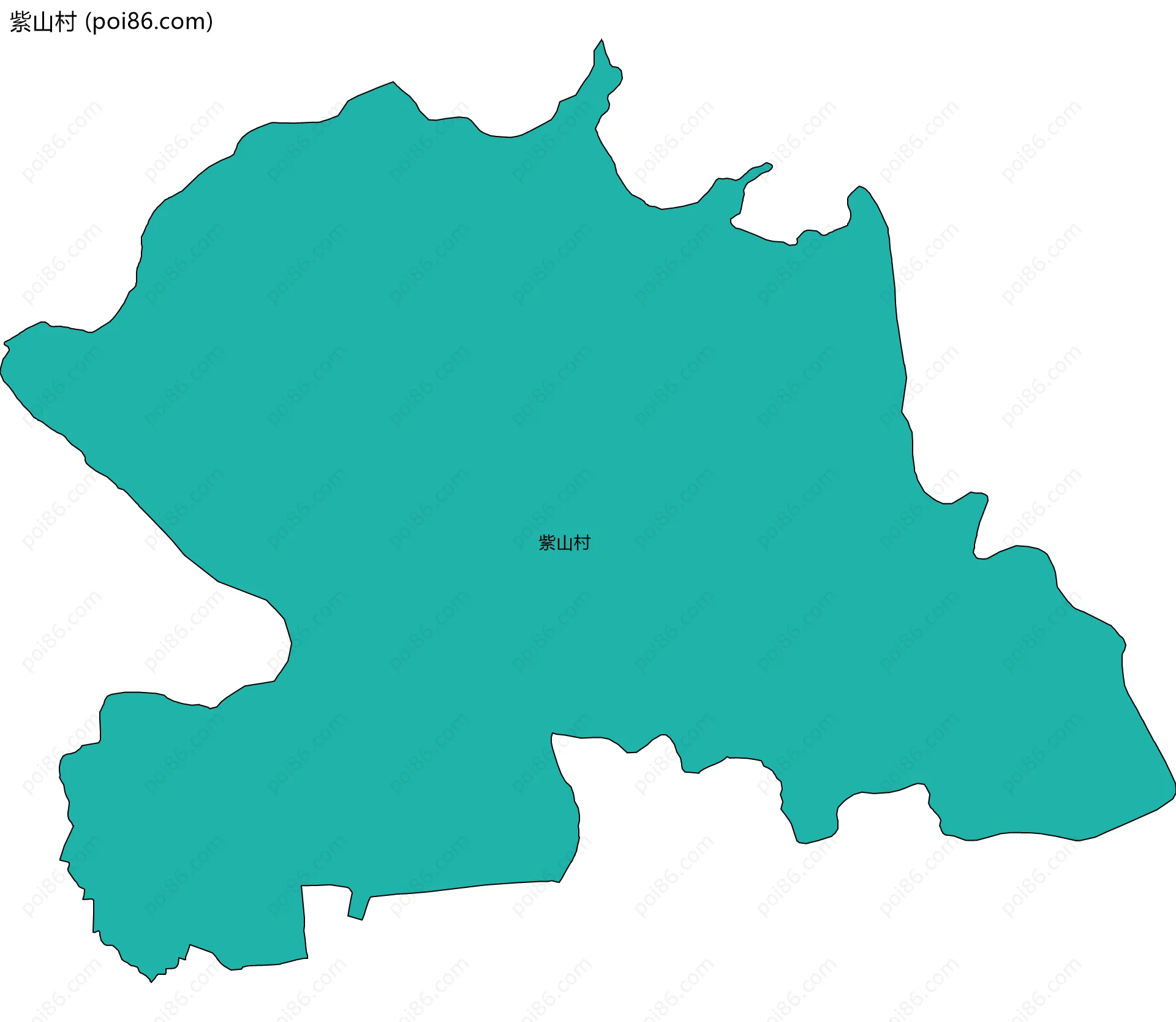 紫山村边界地图