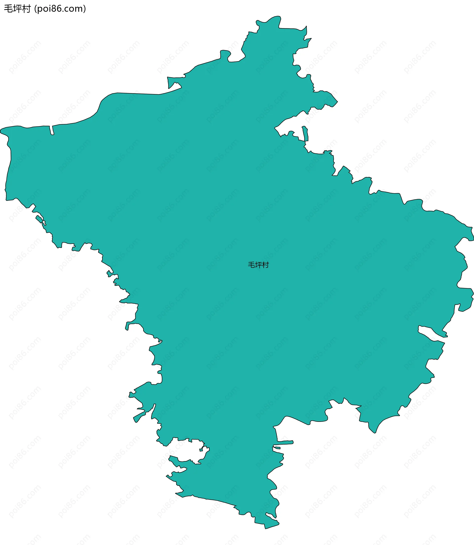 毛坪村边界地图