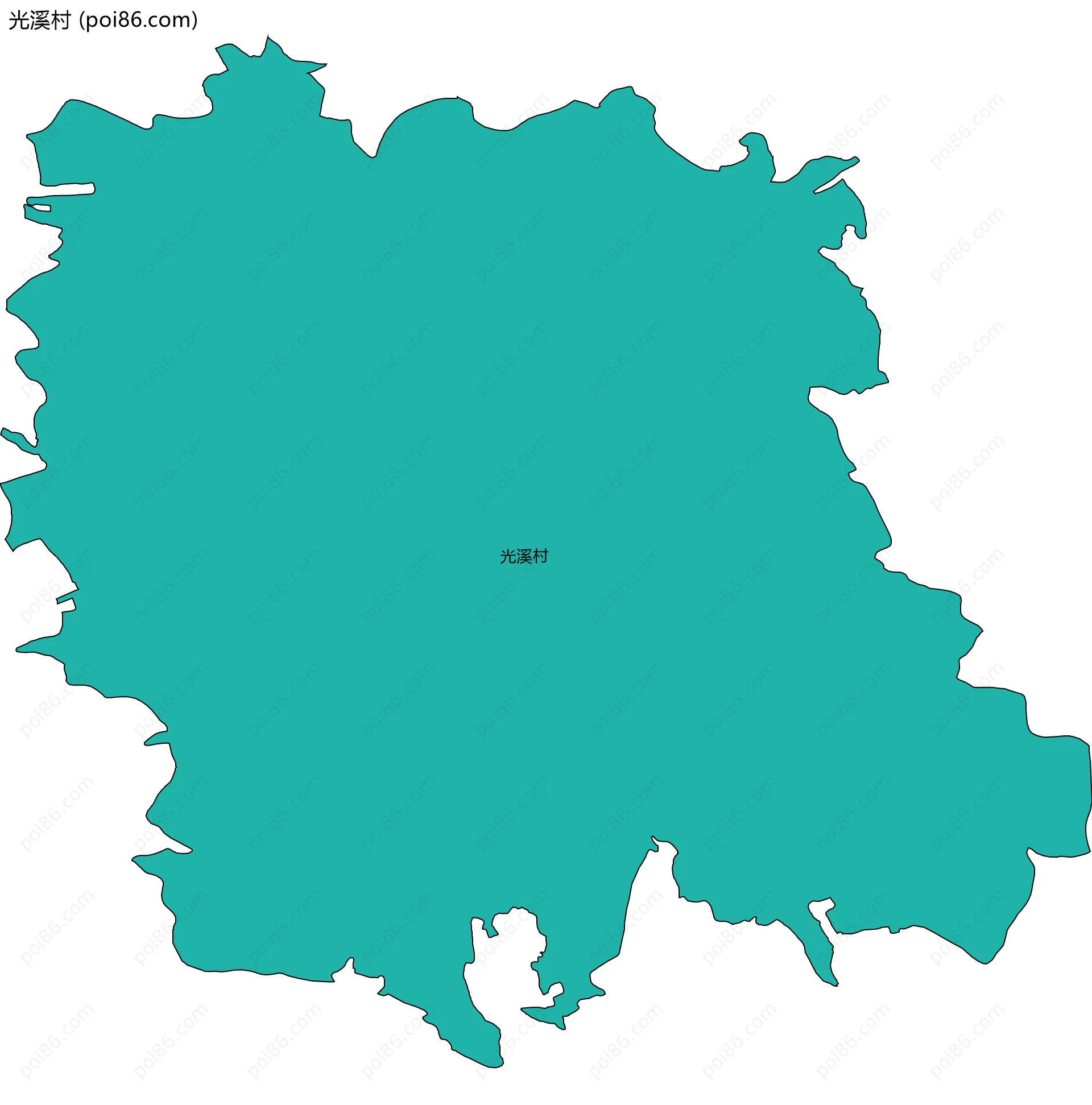 光溪村边界地图