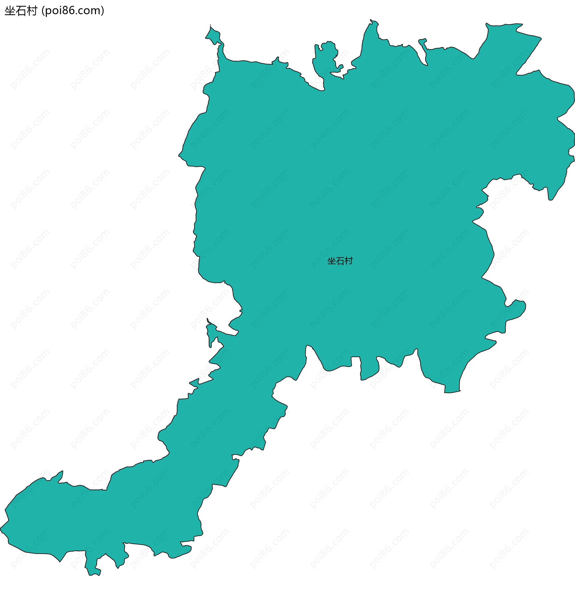 坐石村边界地图