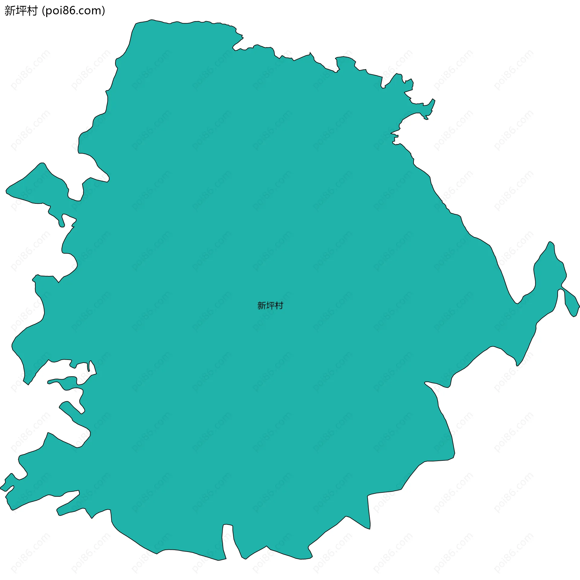 新坪村边界地图