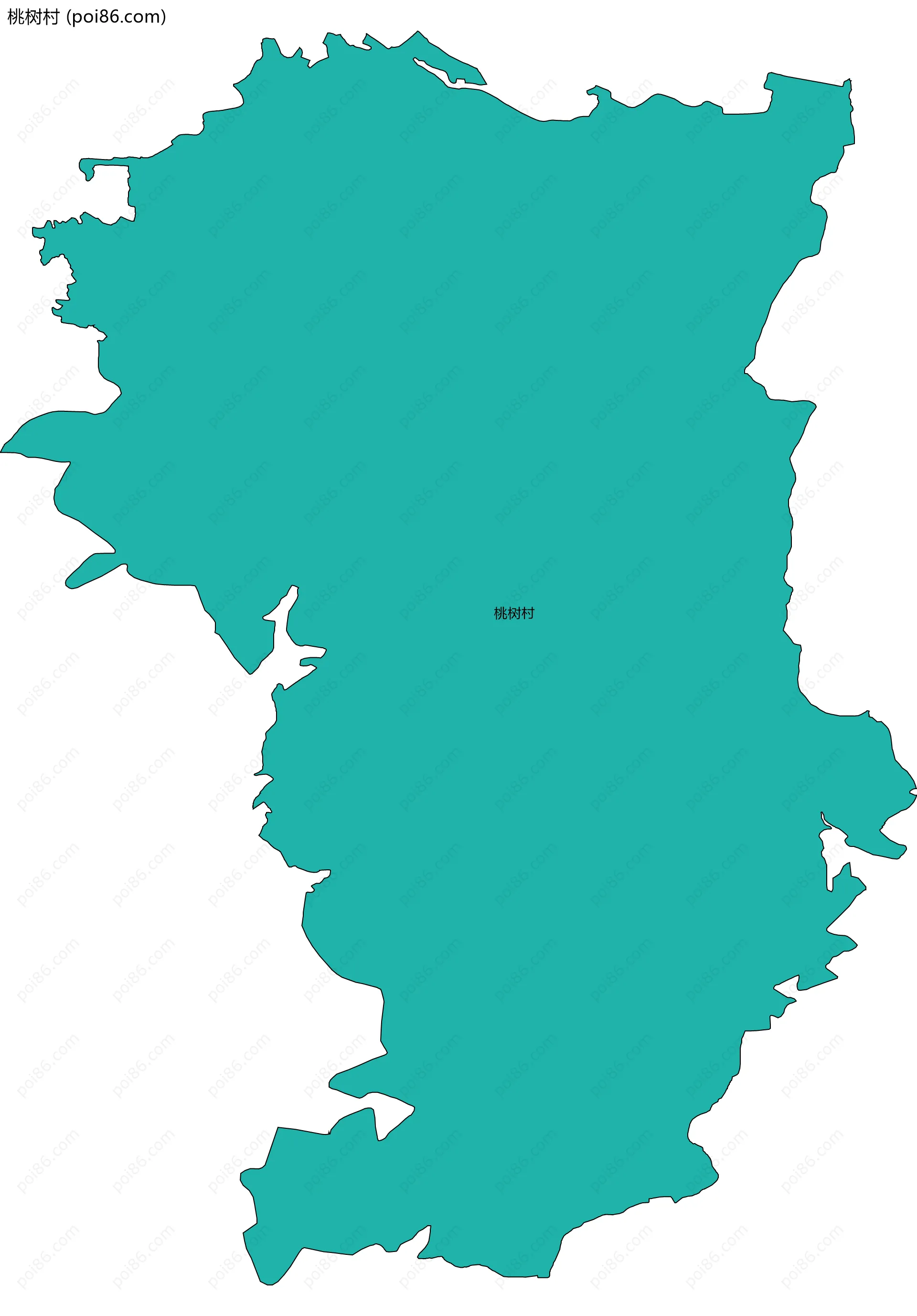 桃树村边界地图