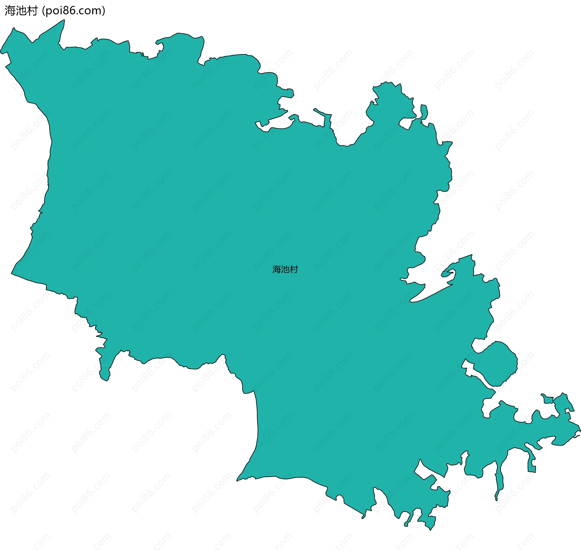 海池村边界地图