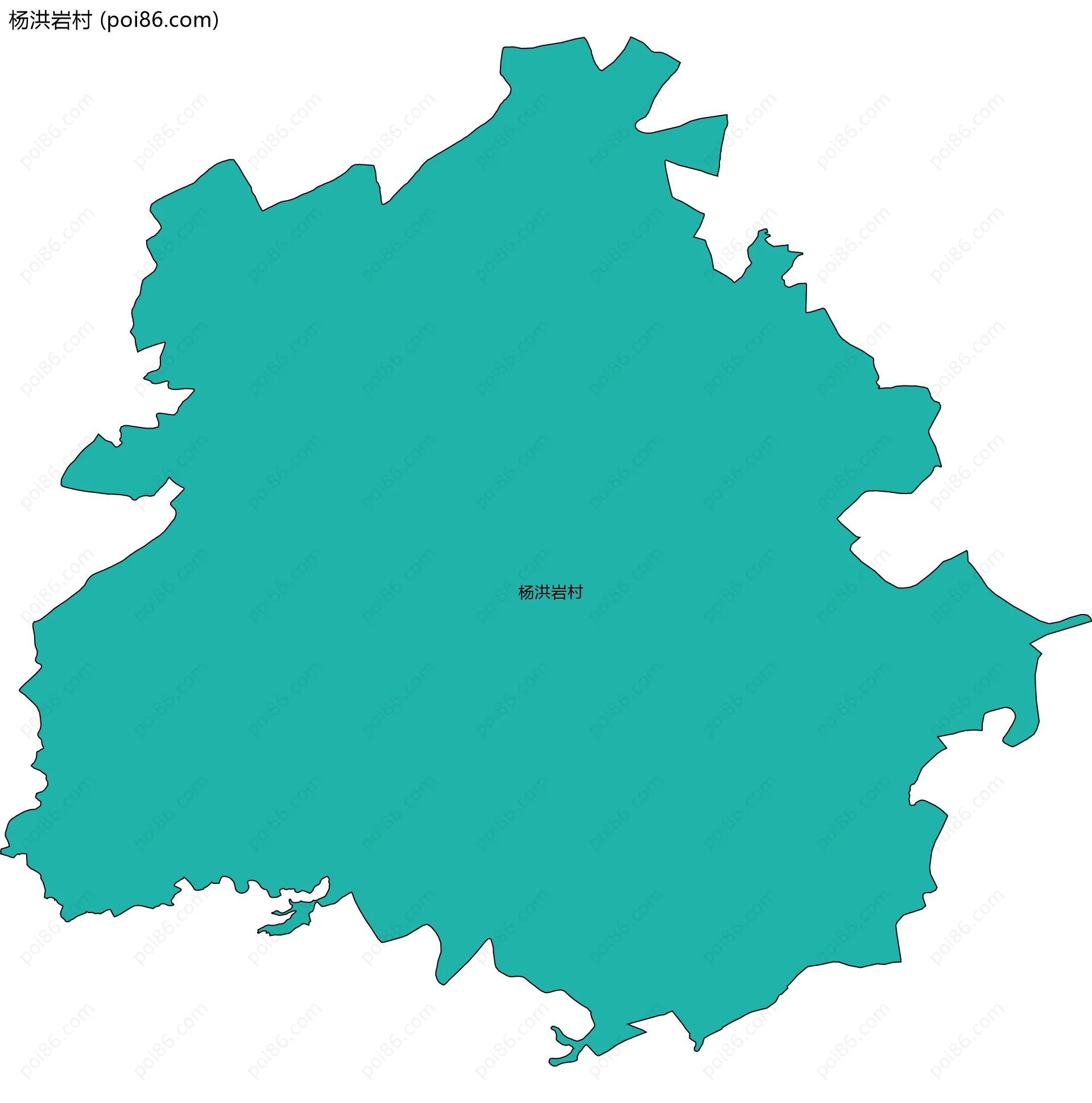 杨洪岩村边界地图