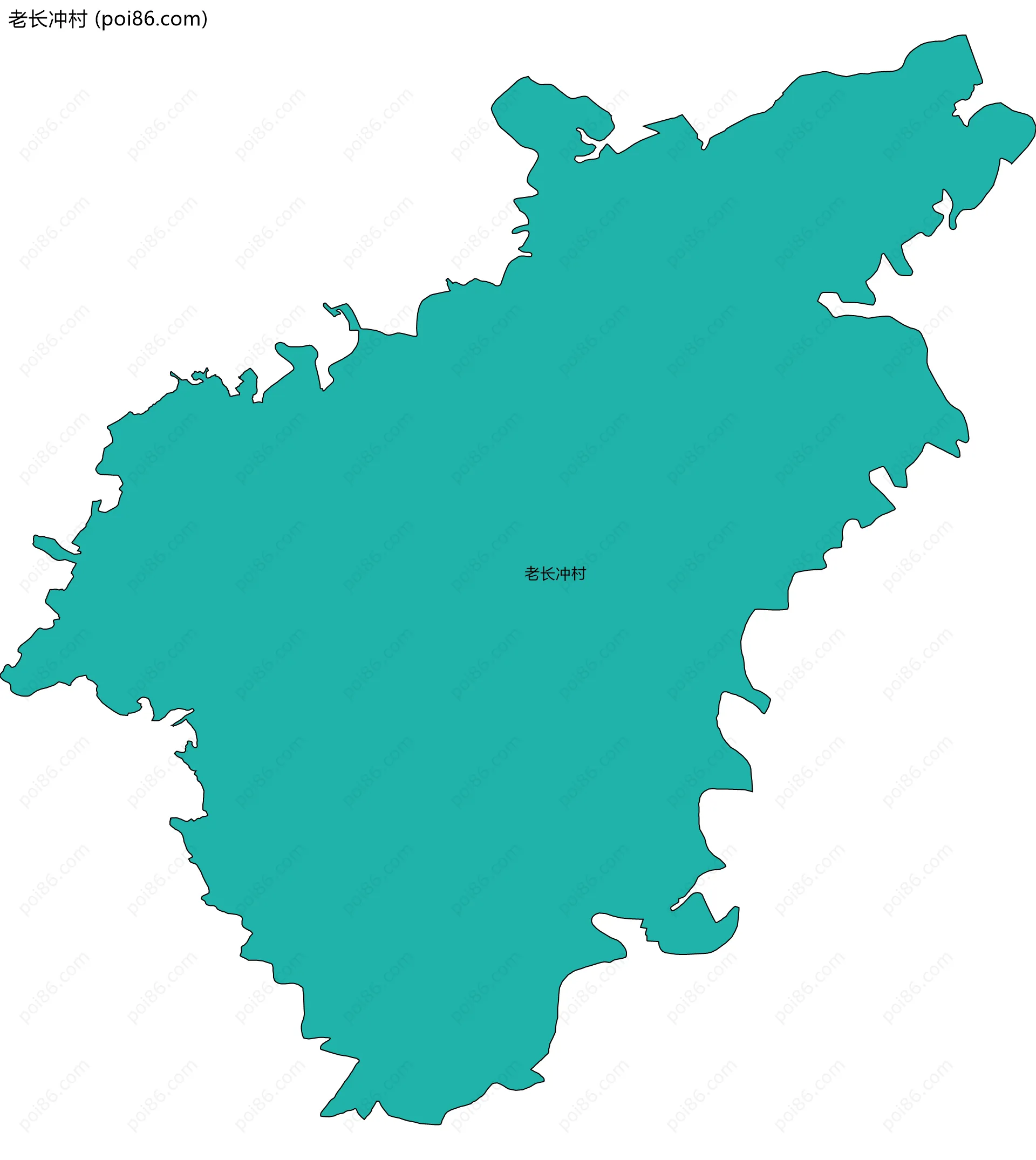 老长冲村边界地图