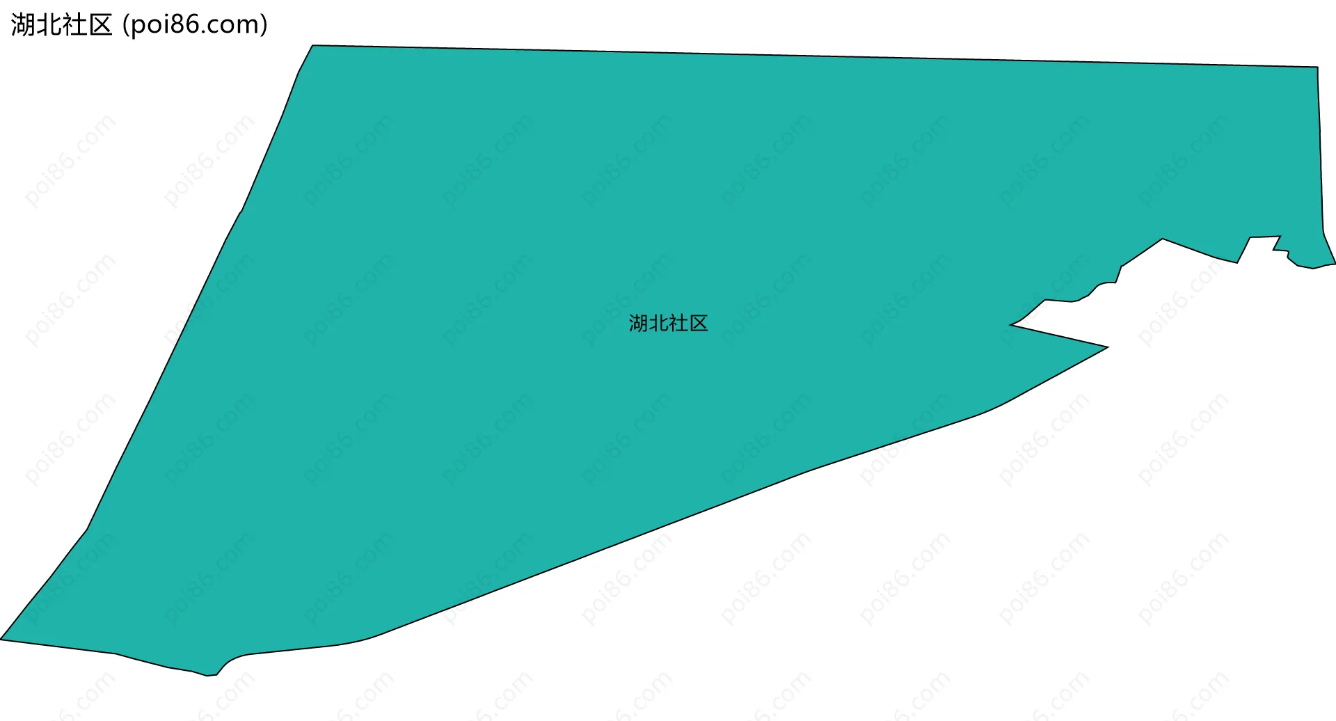 湖北社区边界地图