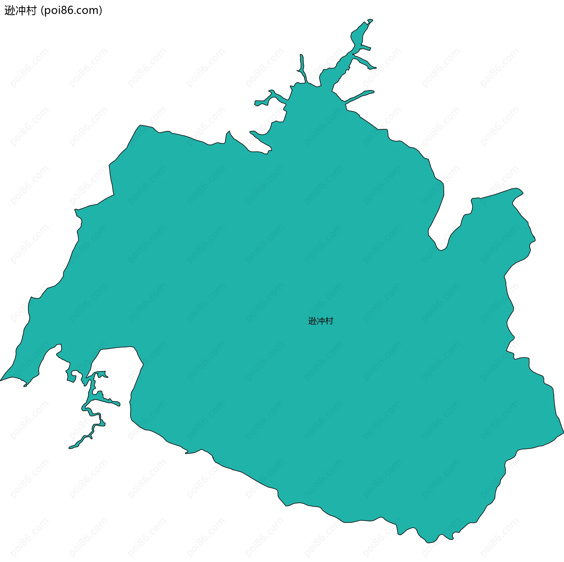 逊冲村边界地图