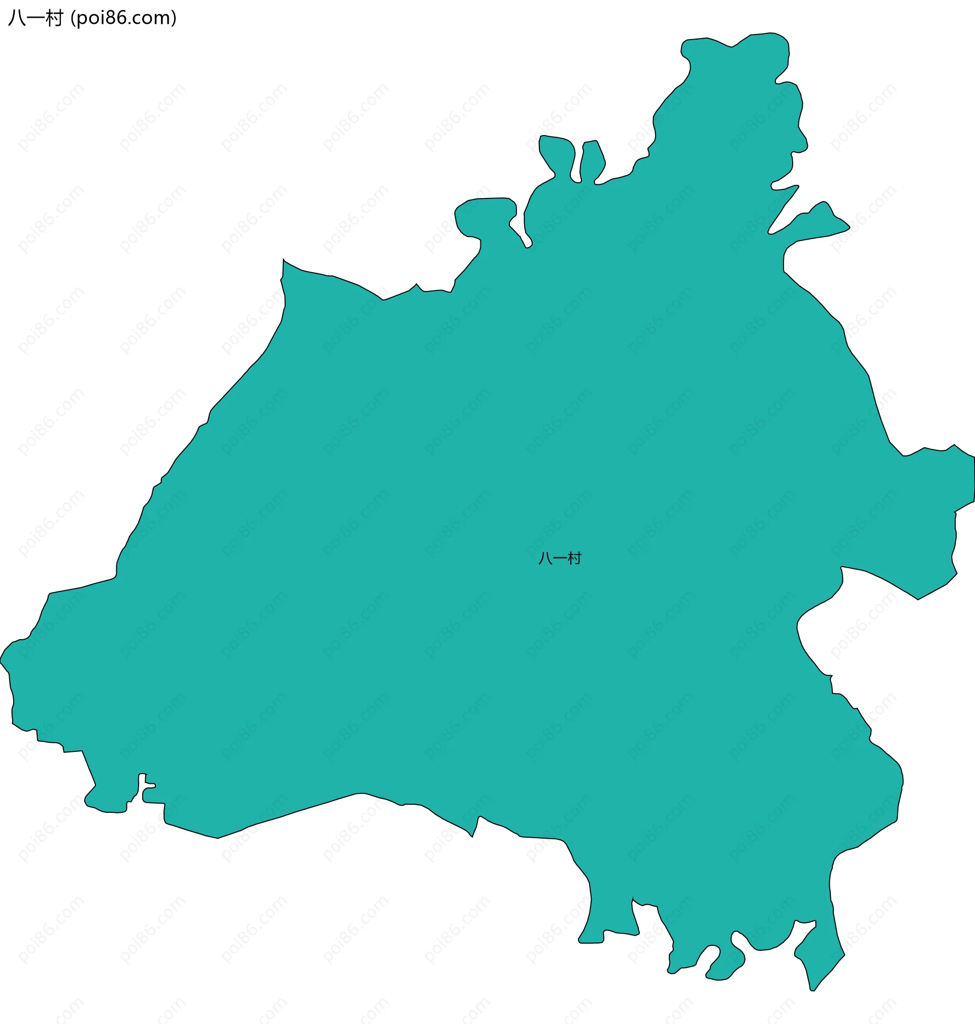 八一村边界地图