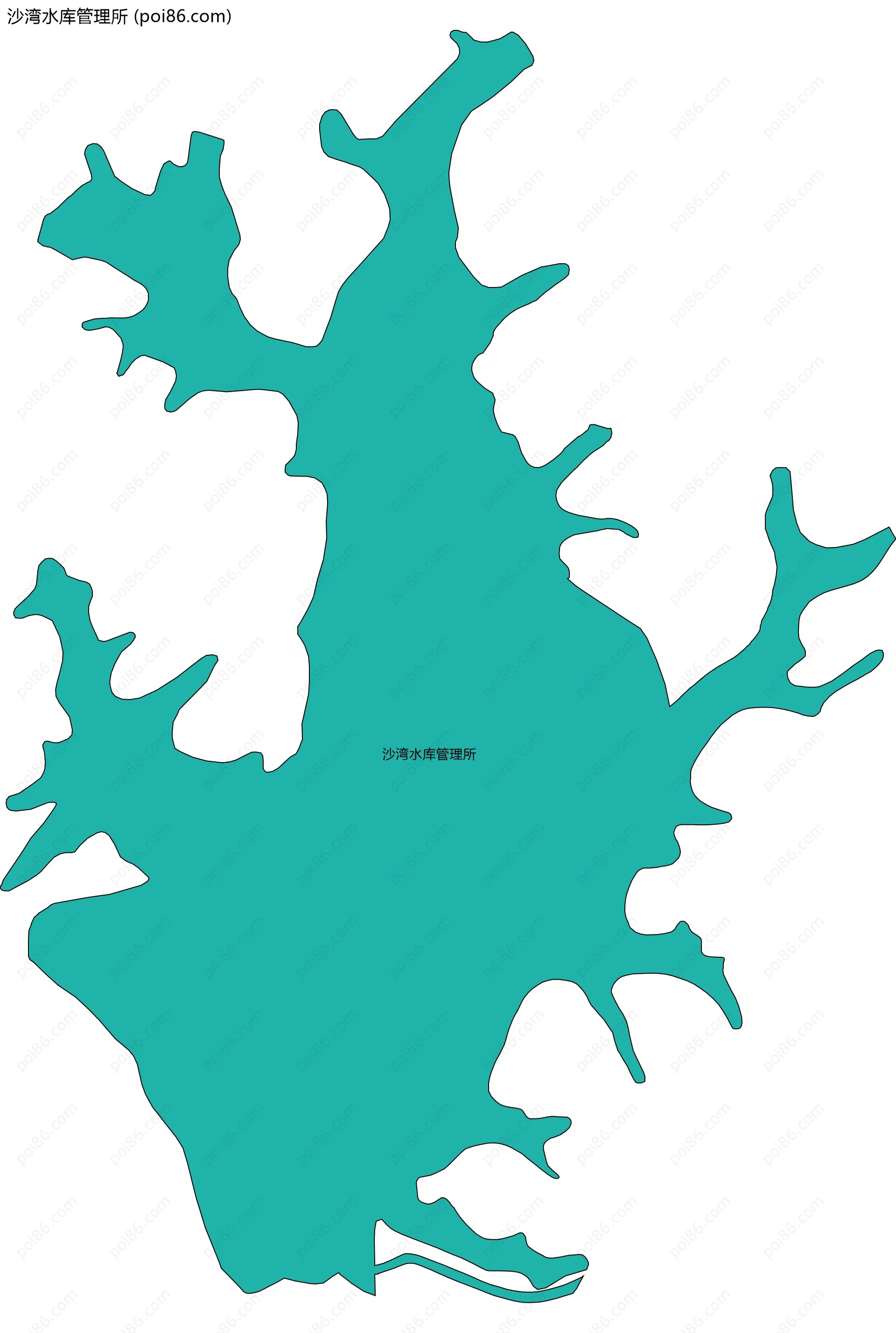 沙湾水库管理所边界地图