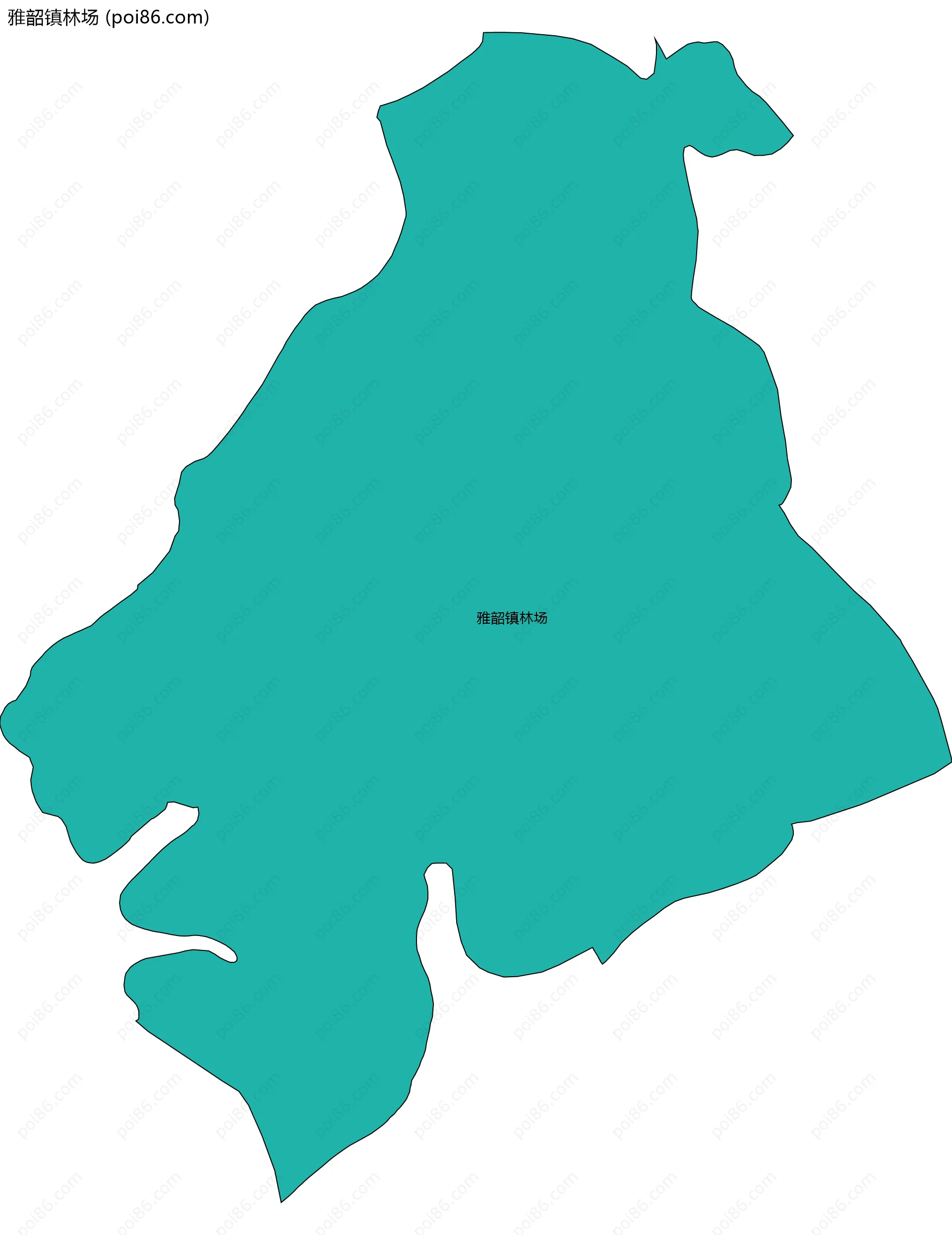 雅韶镇林场边界地图