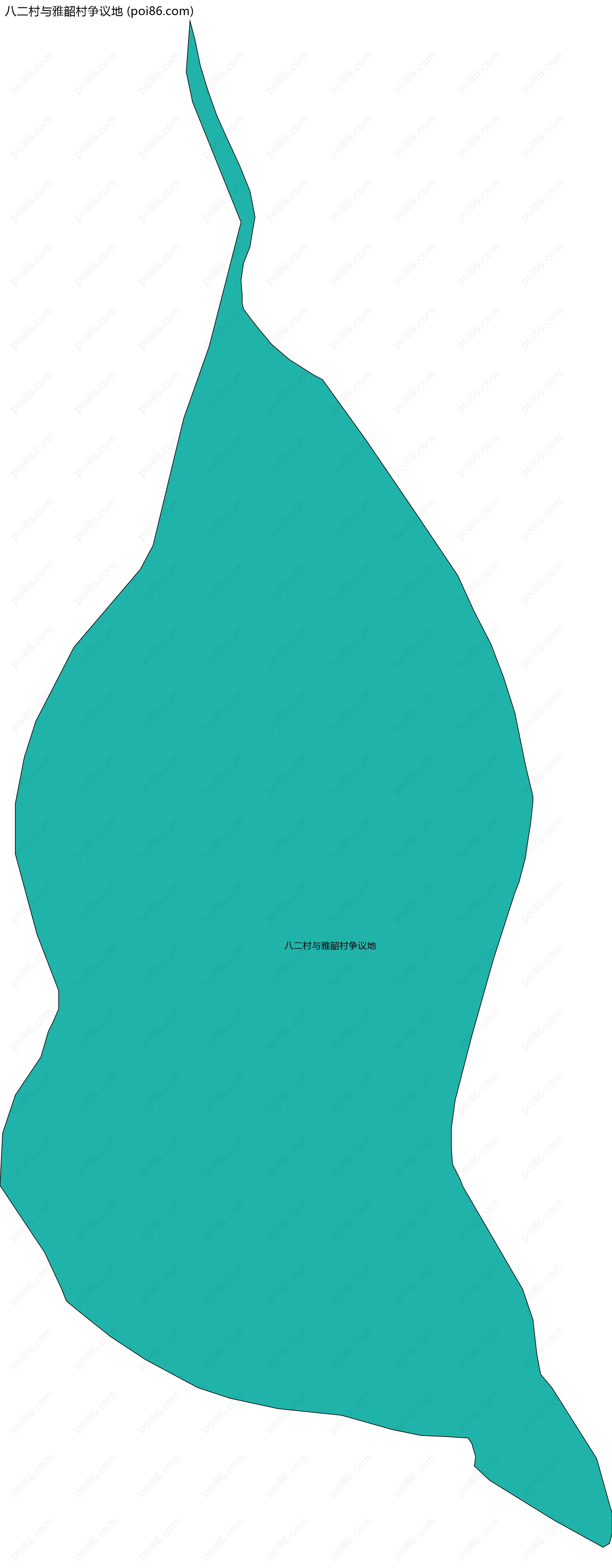 八二村与雅韶村争议地边界地图