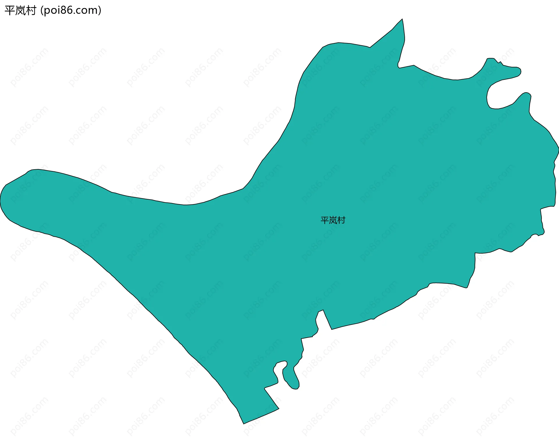 平岚村边界地图