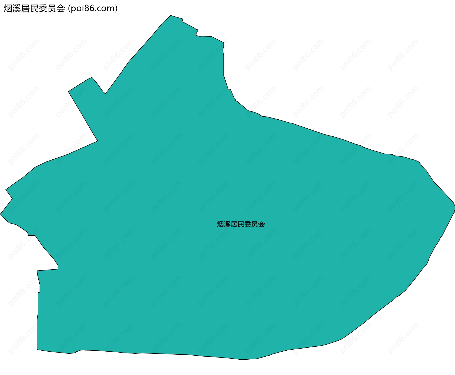 烟溪居民委员会边界地图