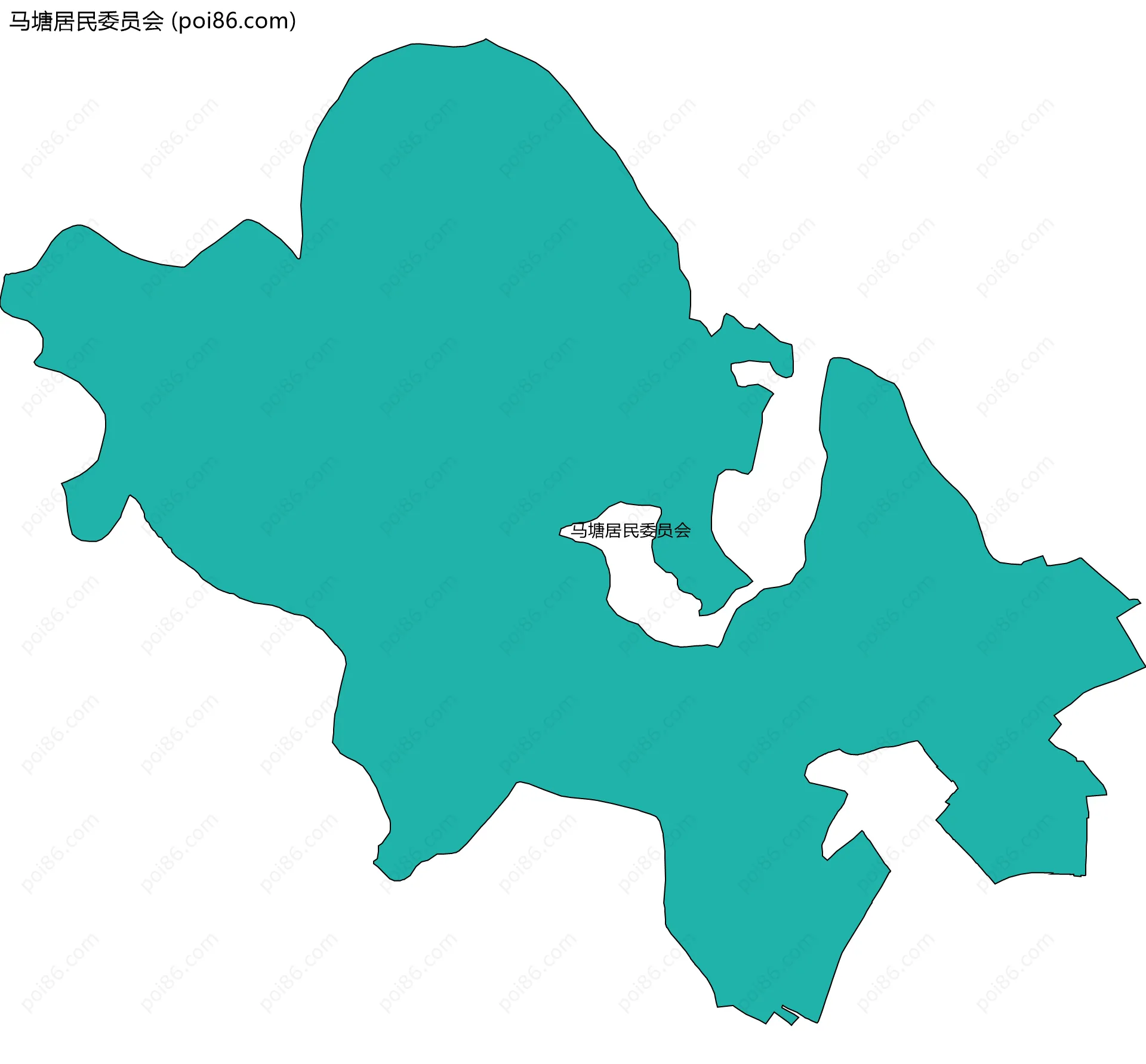 马塘居民委员会边界地图