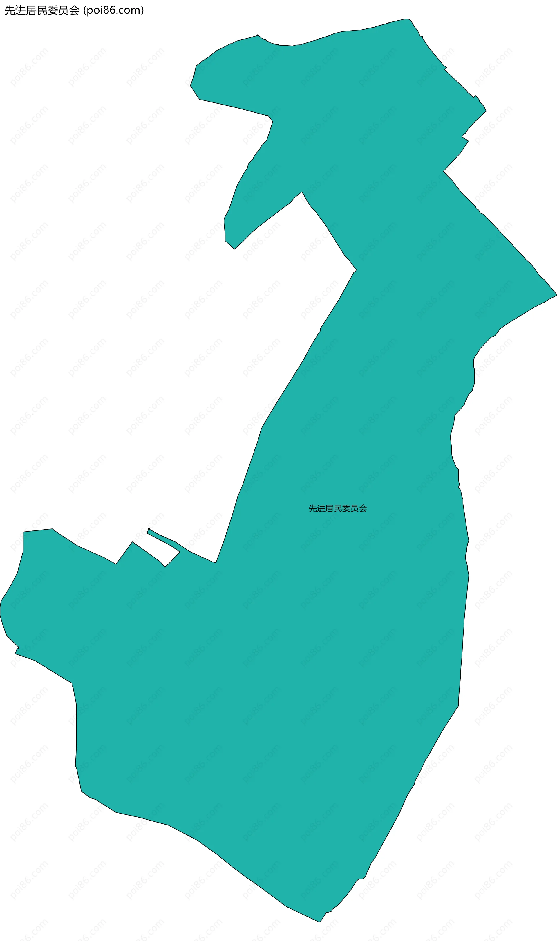 先进居民委员会边界地图