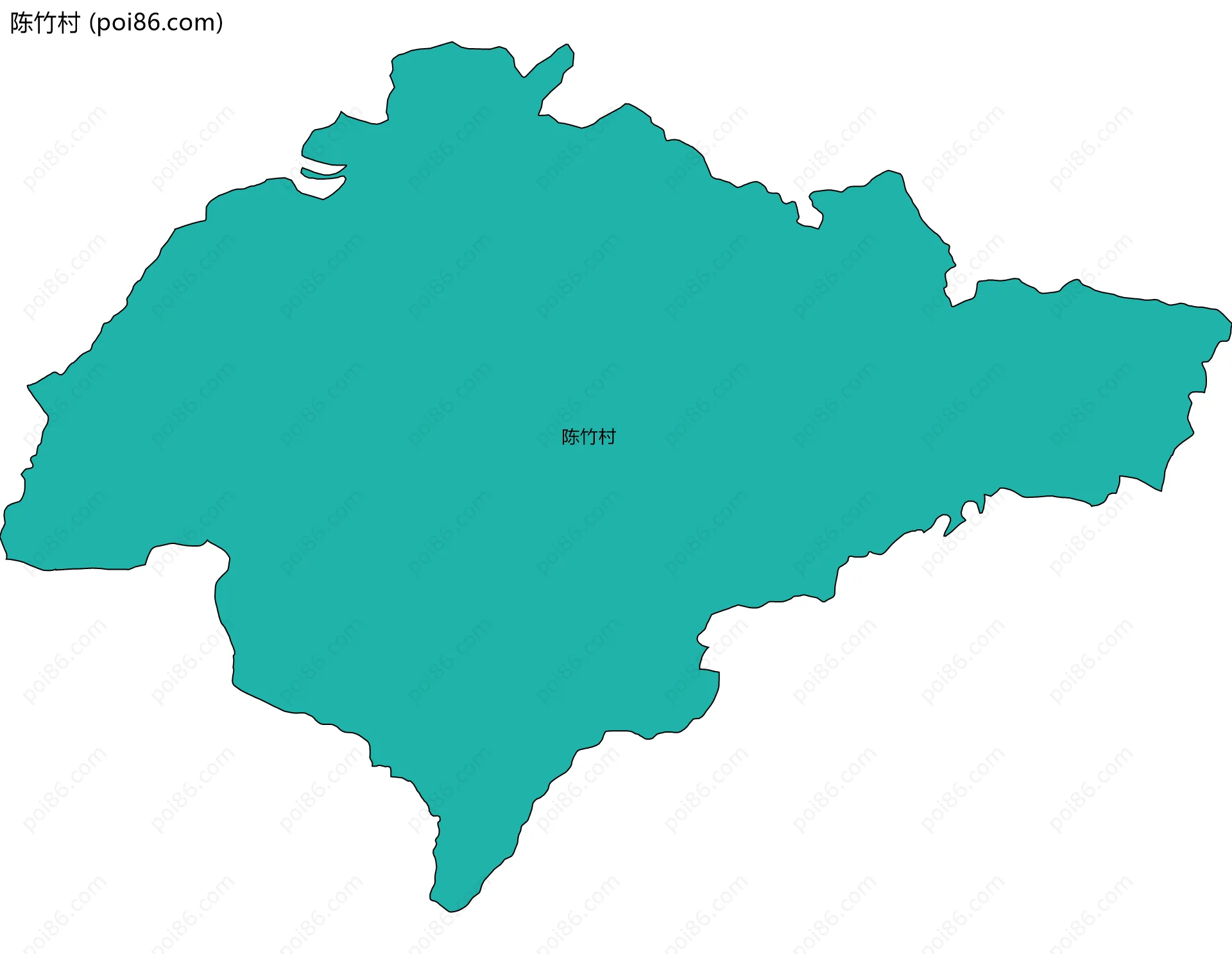 陈竹村边界地图