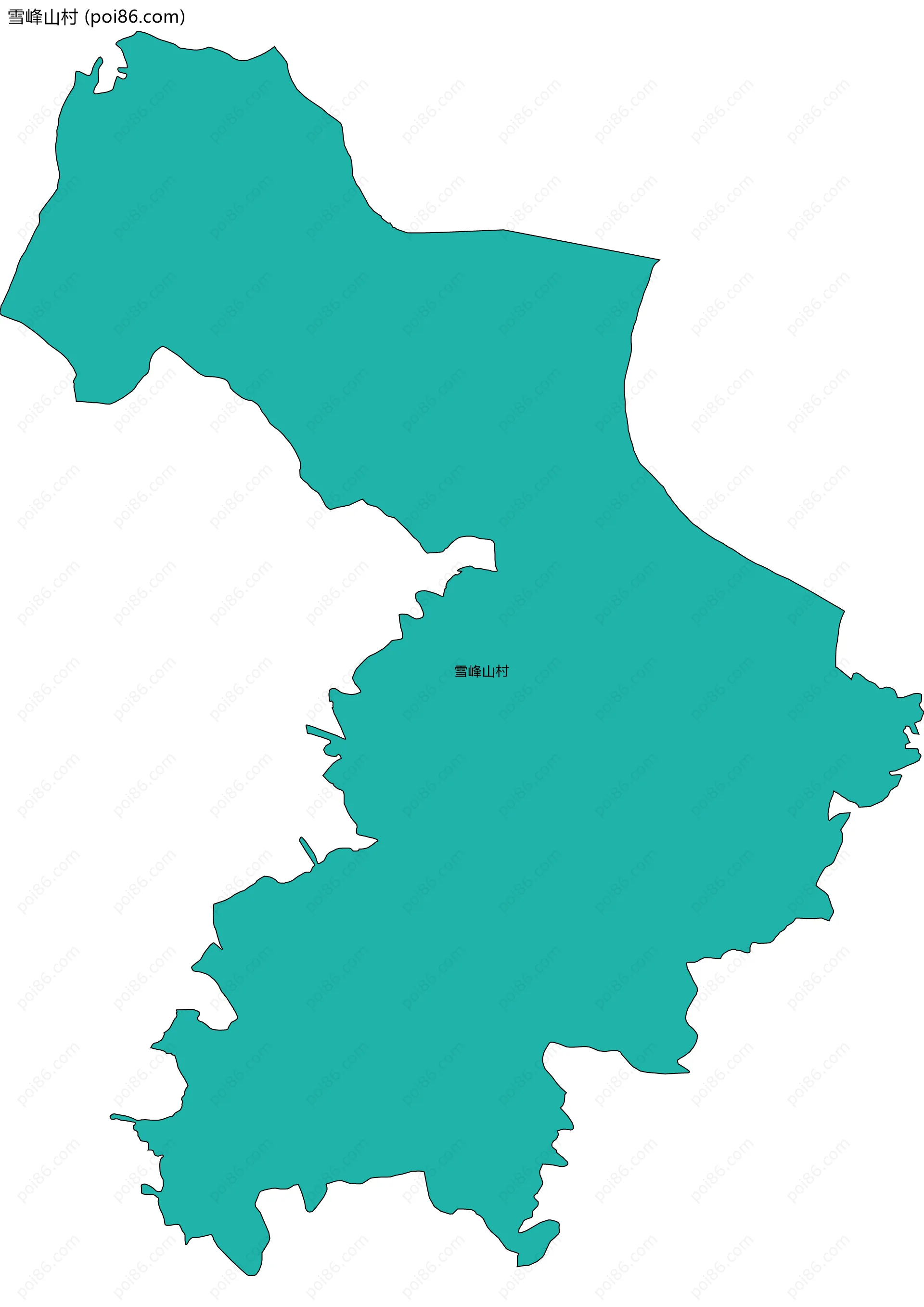 雪峰山村边界地图