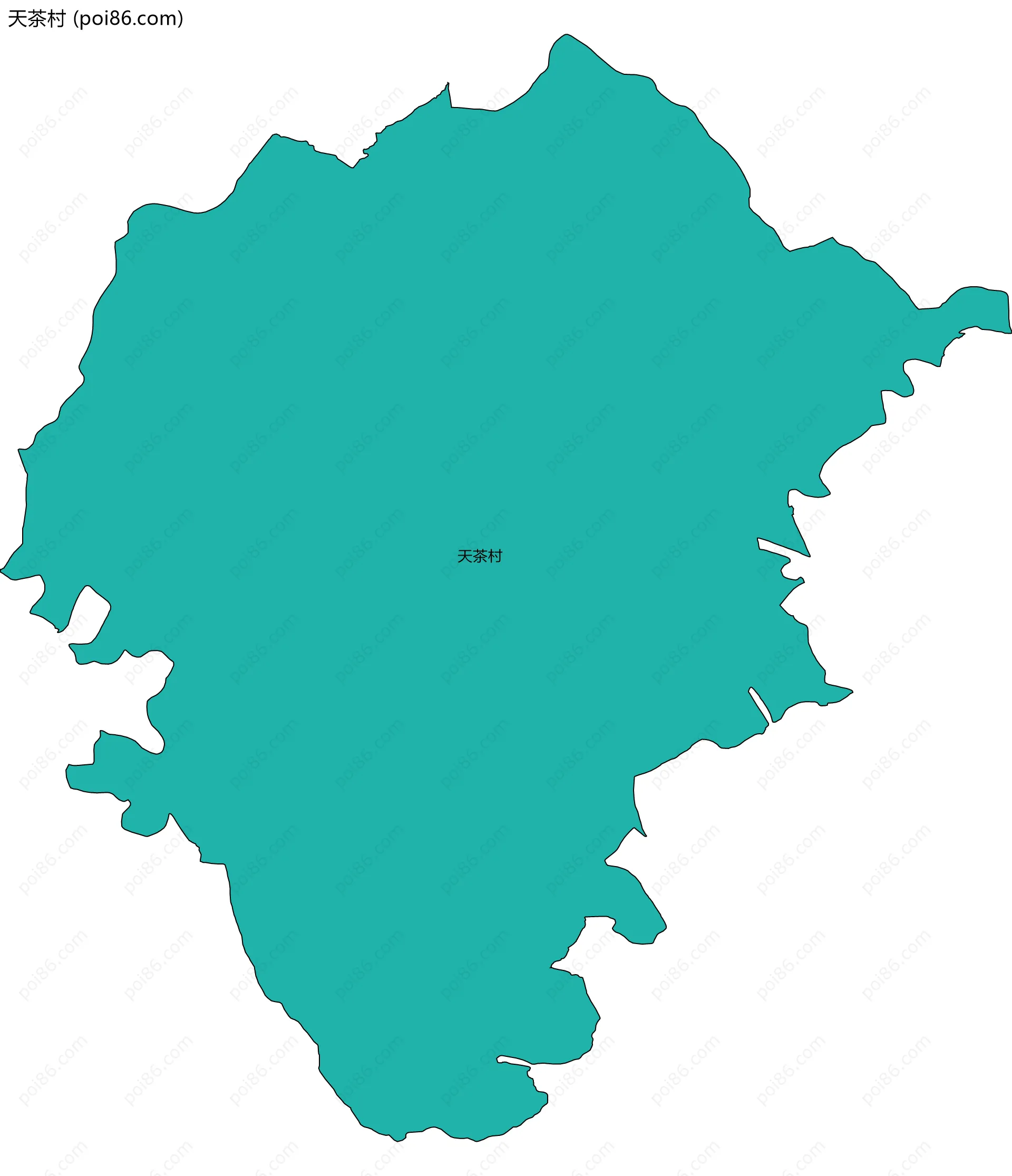 天茶村边界地图