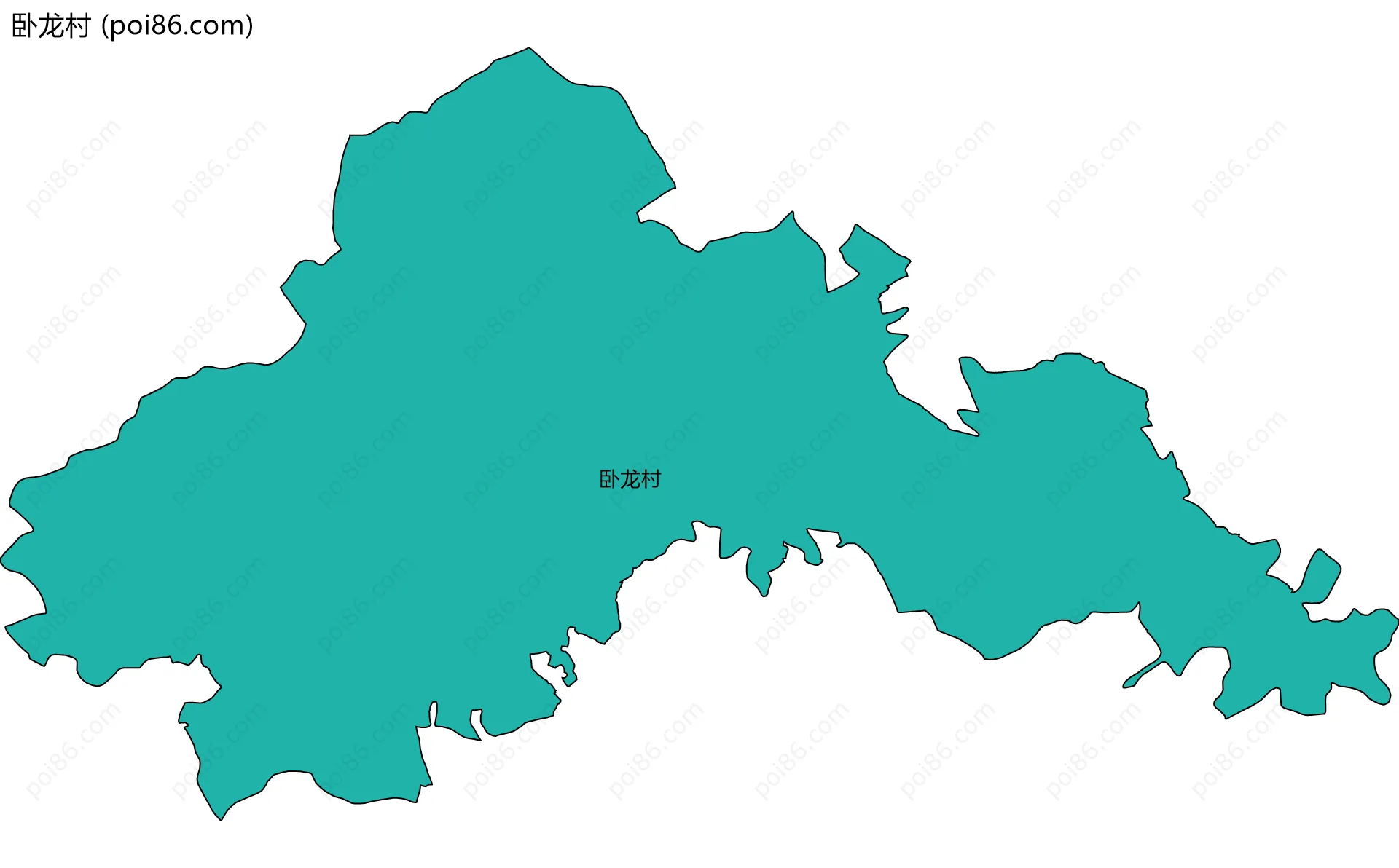 卧龙村边界地图