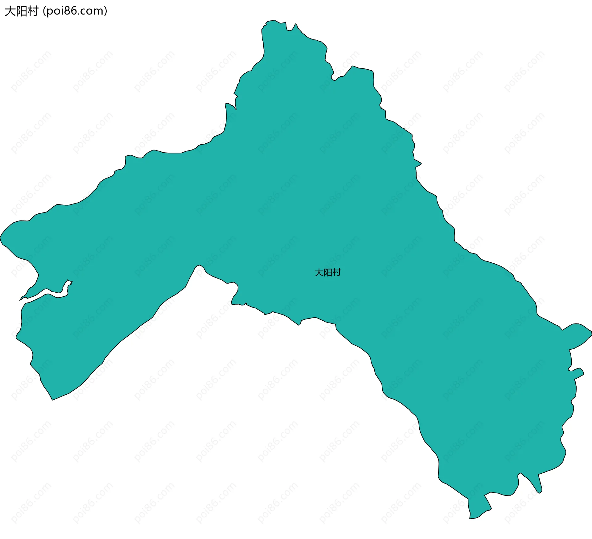 大阳村边界地图