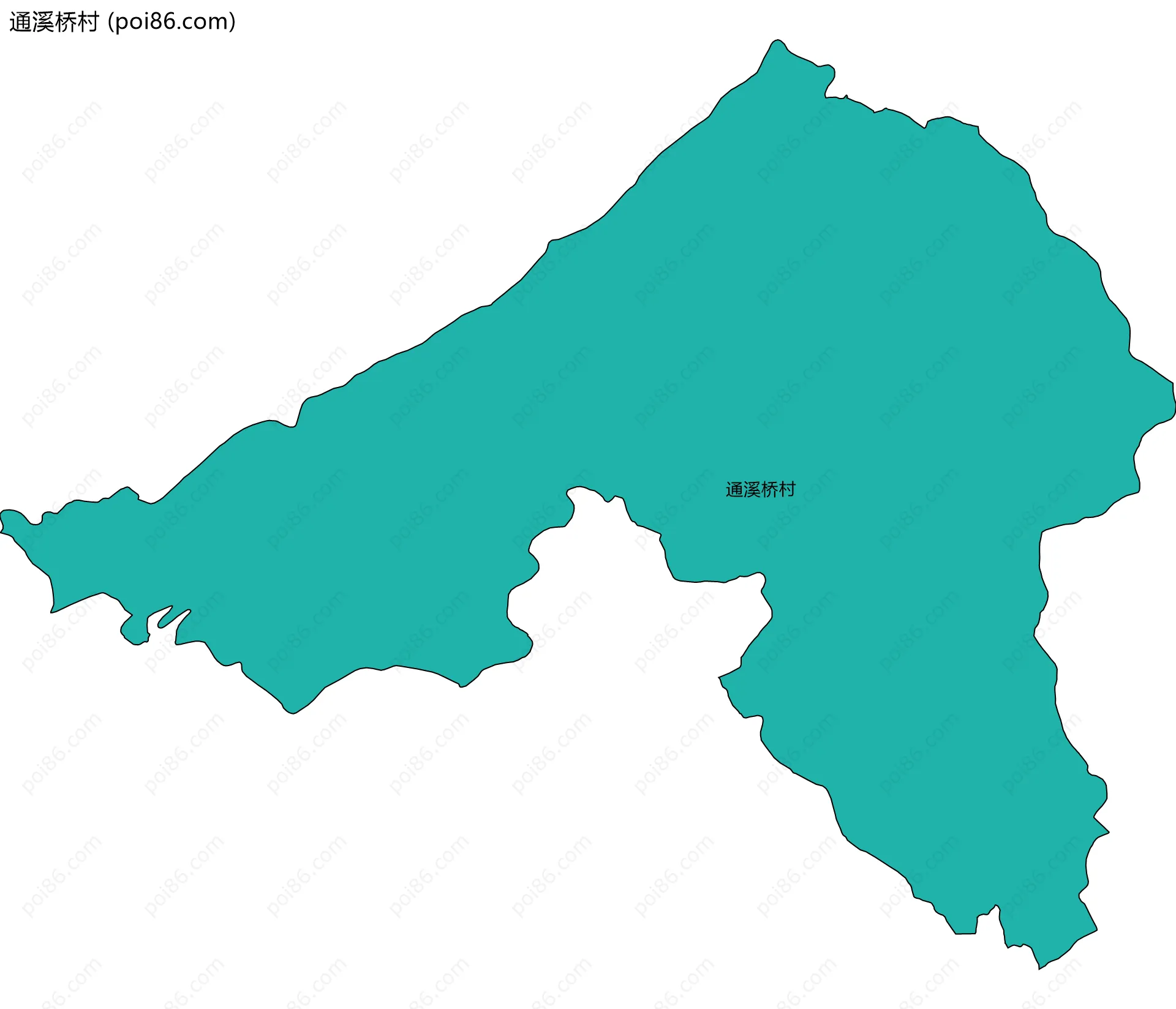 通溪桥村边界地图