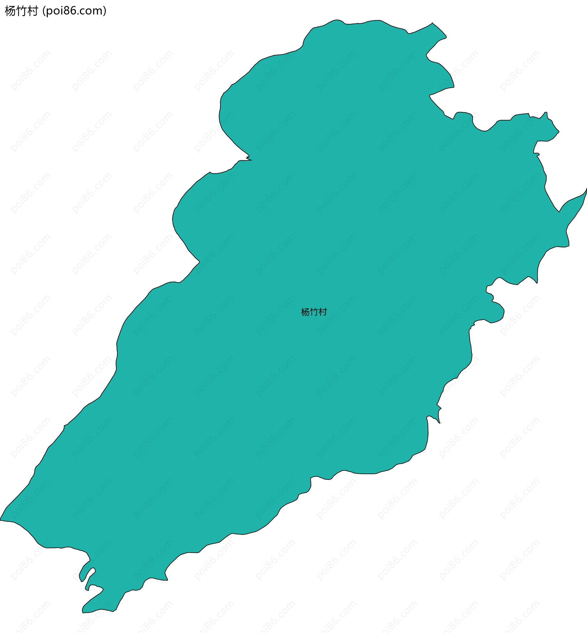 杨竹村边界地图