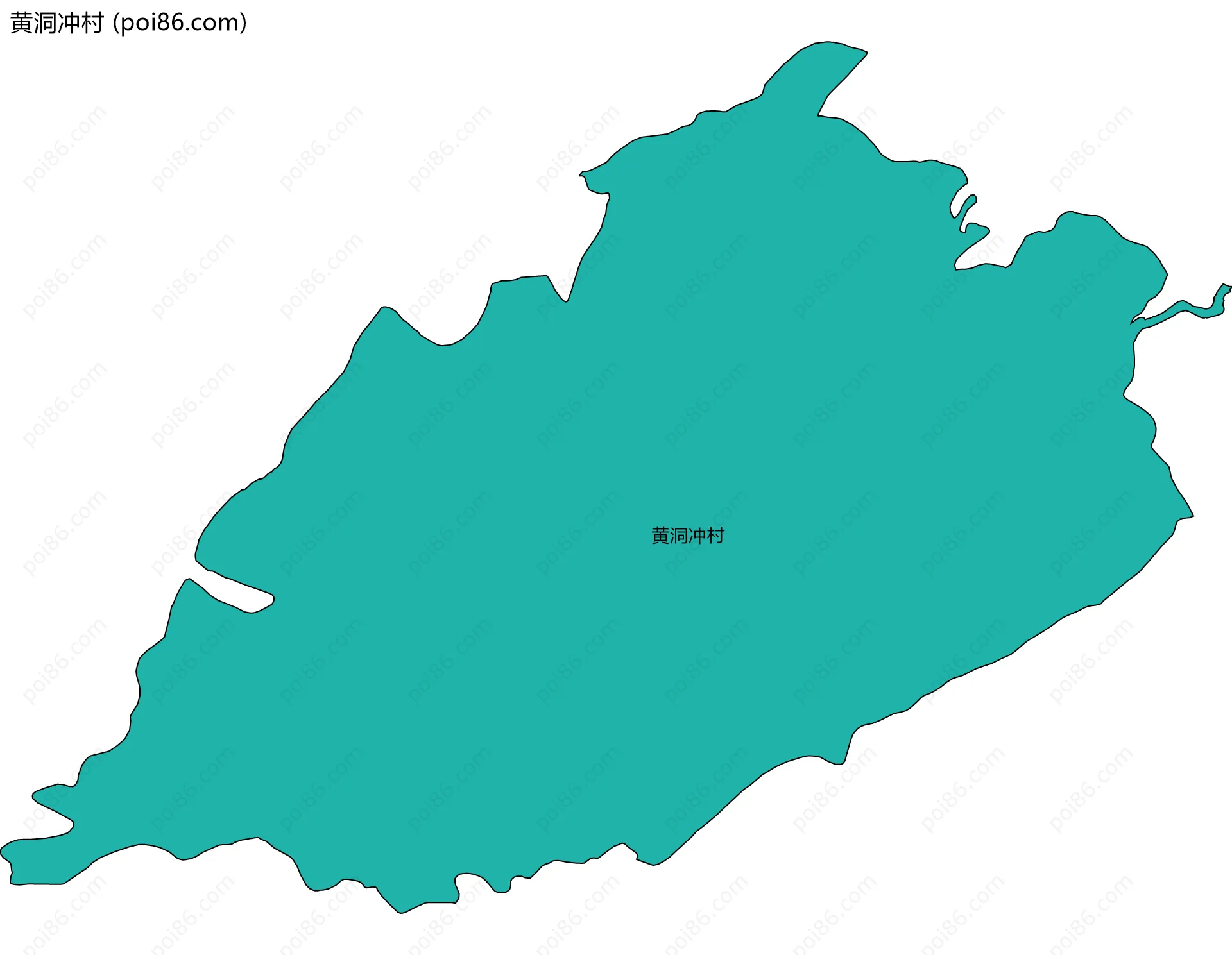 黄洞冲村边界地图