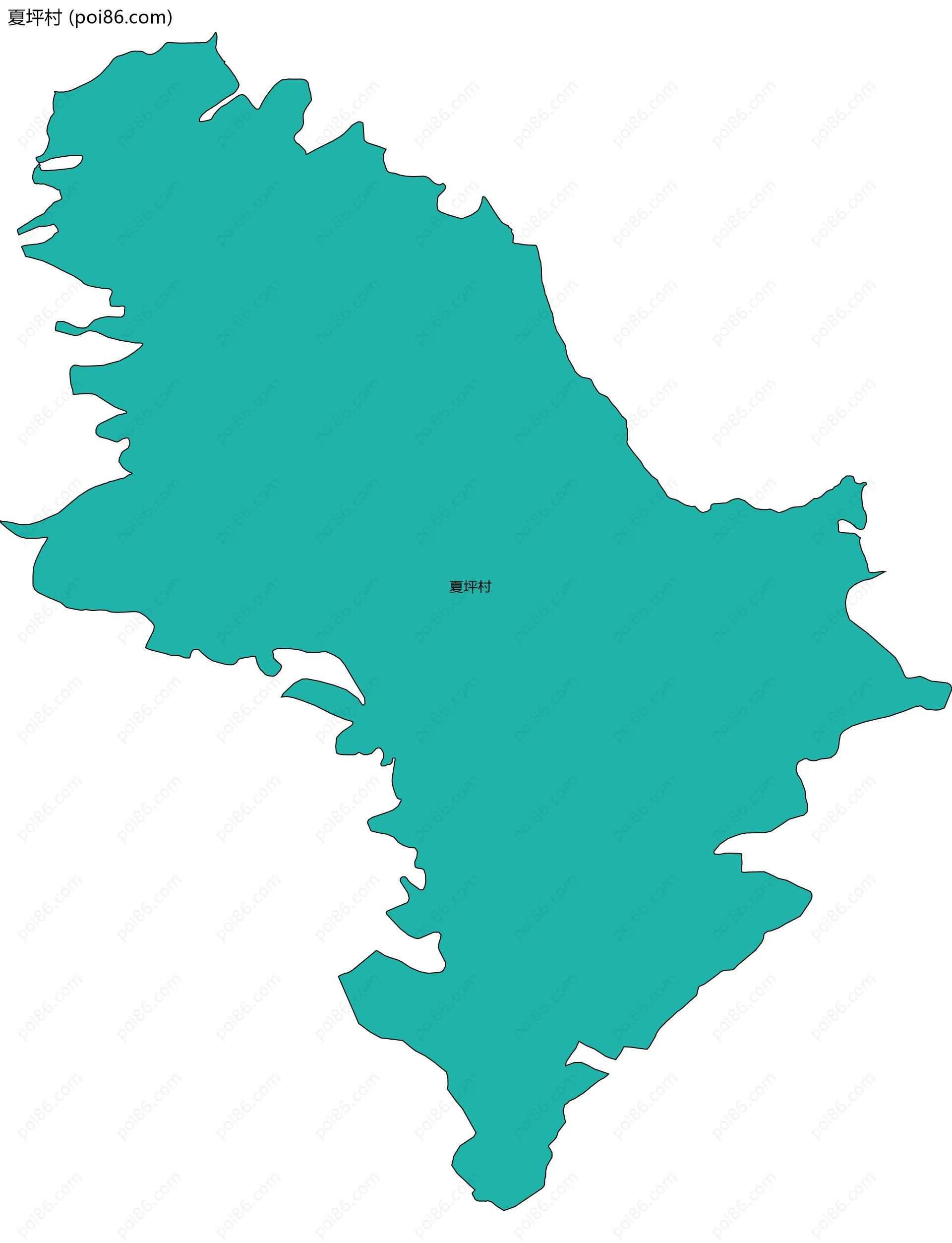 夏坪村边界地图