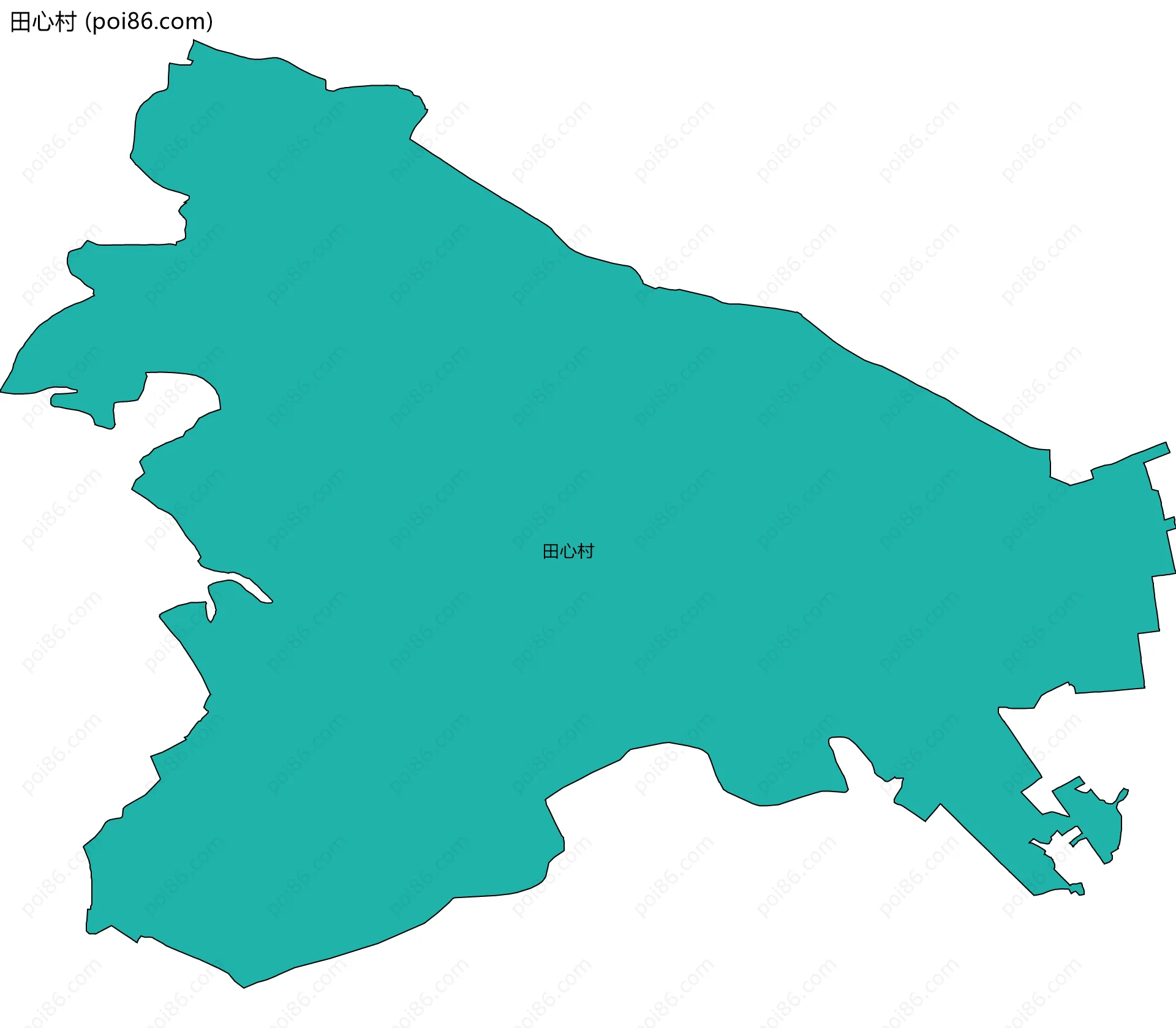 田心村边界地图