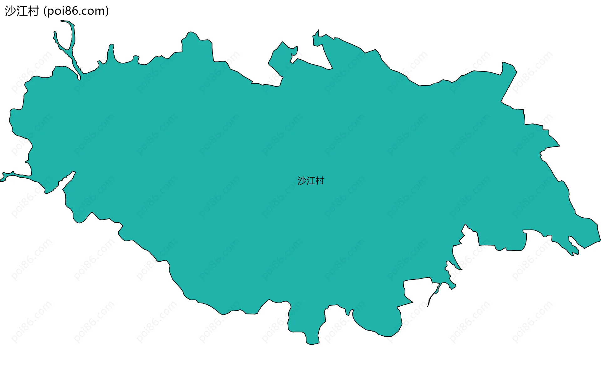 沙江村边界地图