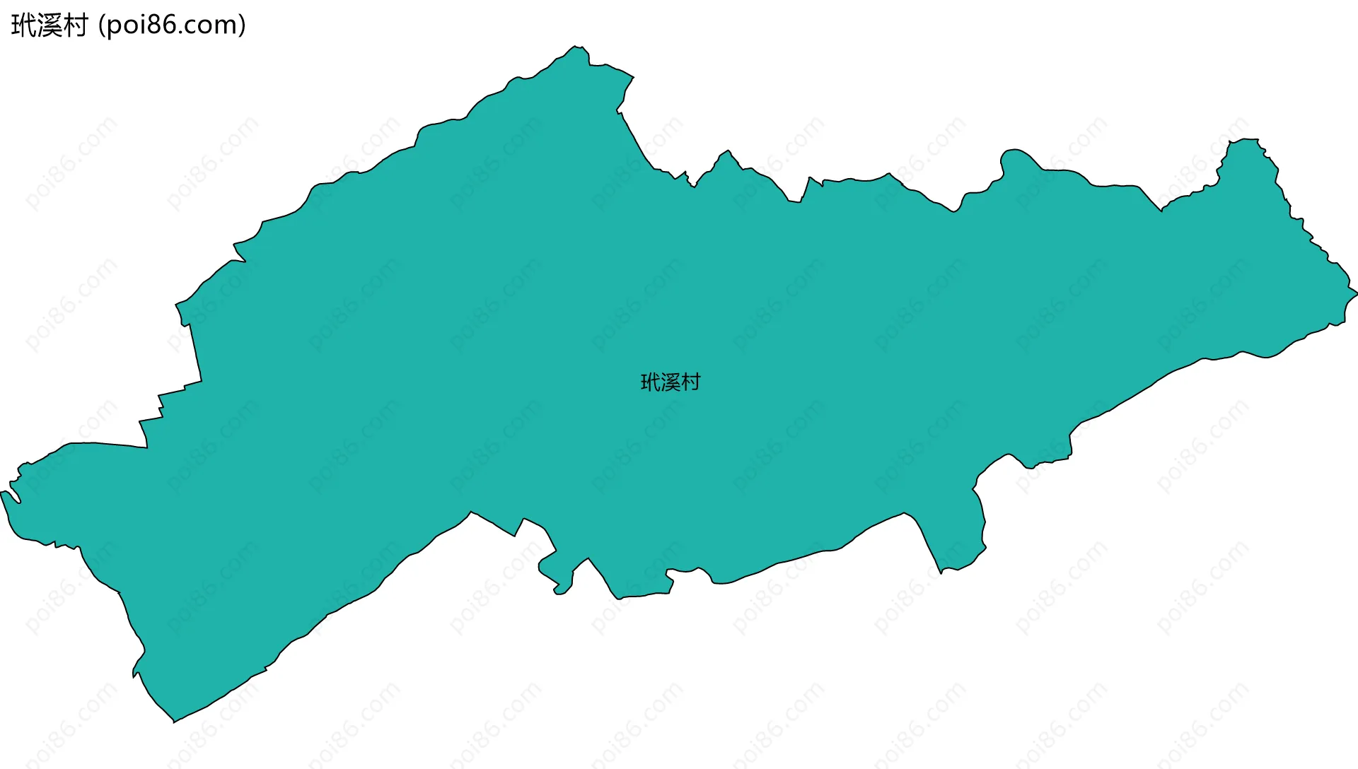 玳溪村边界地图