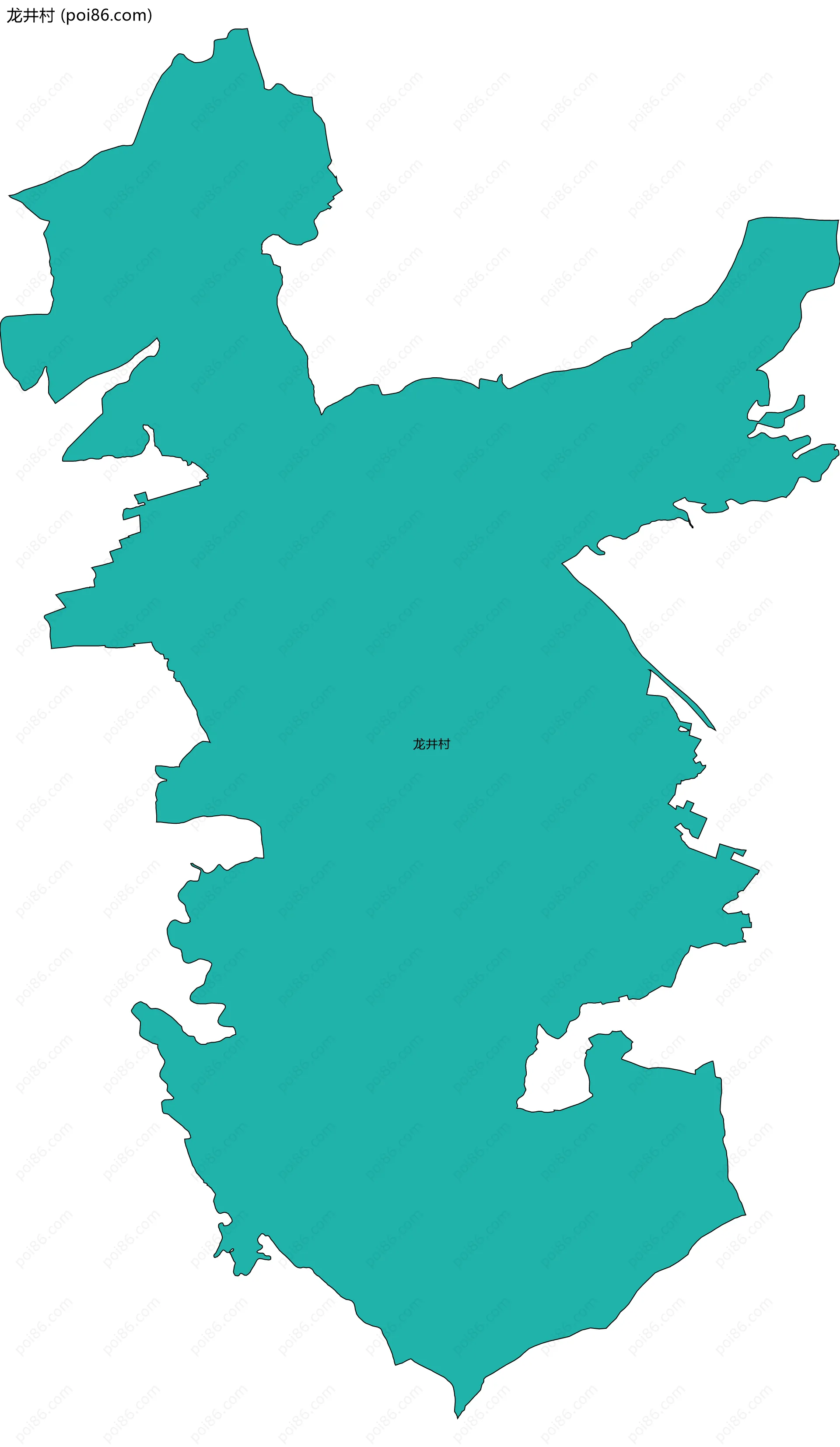 龙井村边界地图