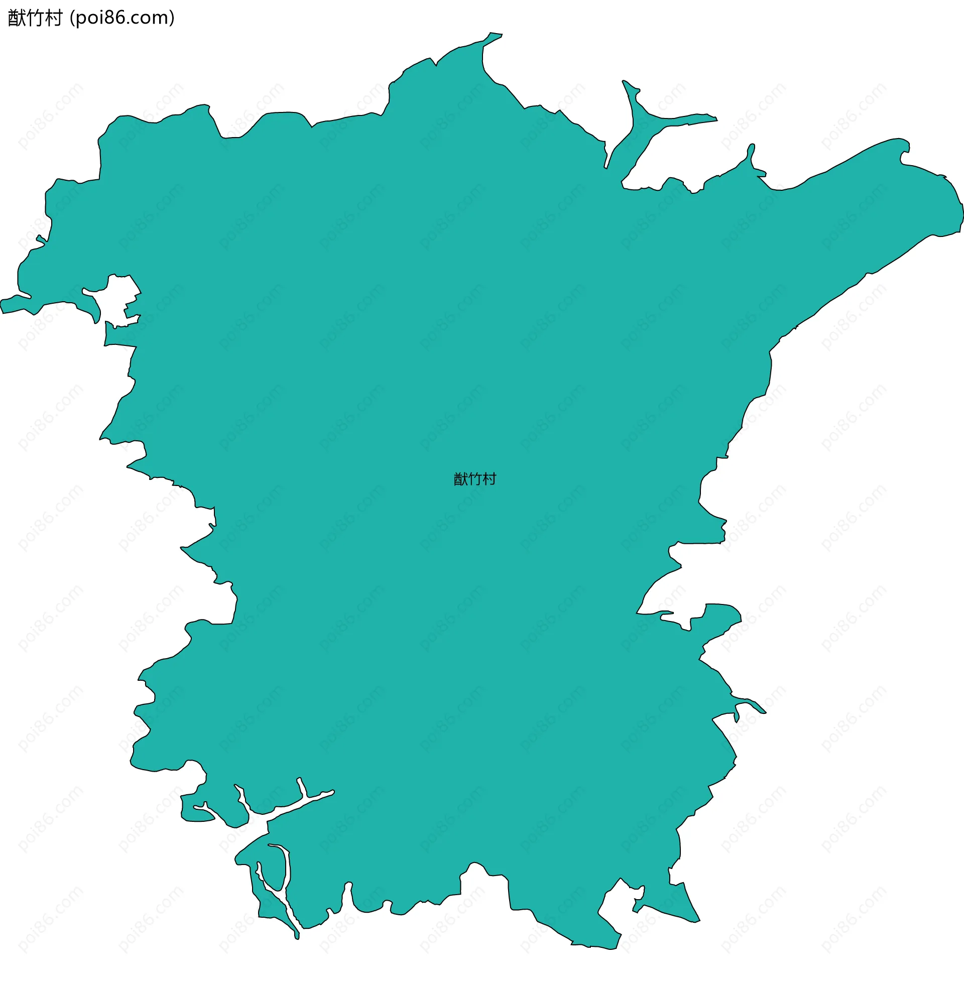 猷竹村边界地图