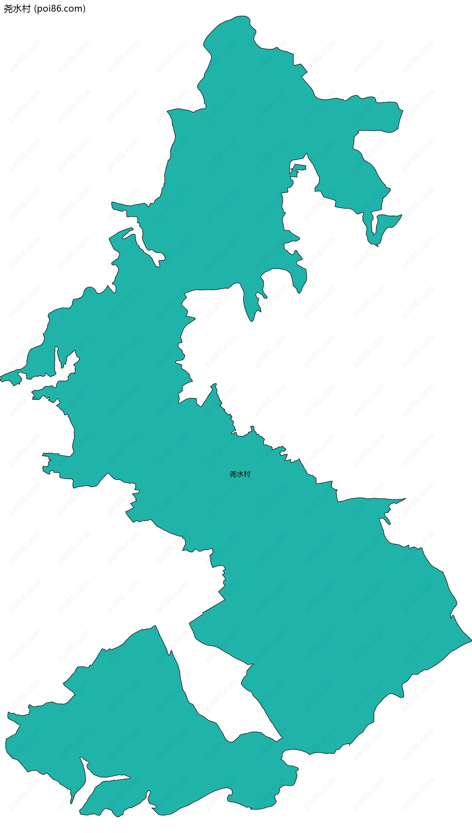 尧水村边界地图