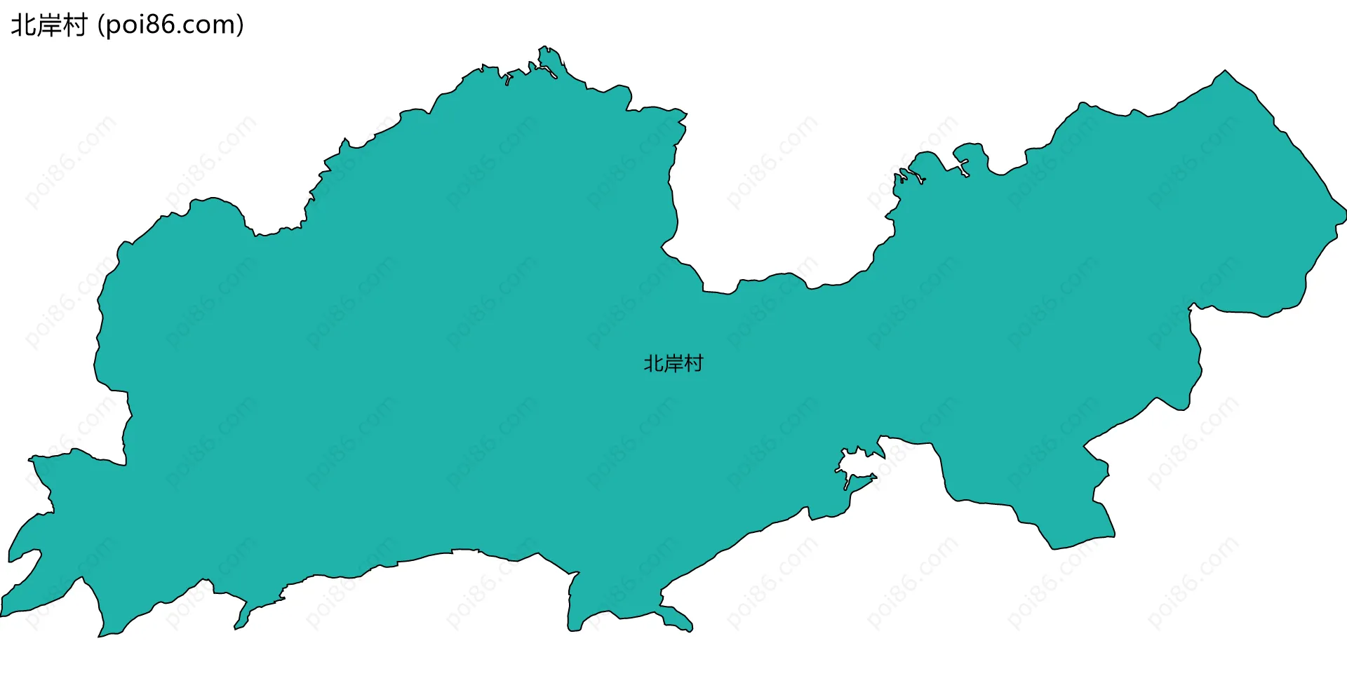 北岸村边界地图
