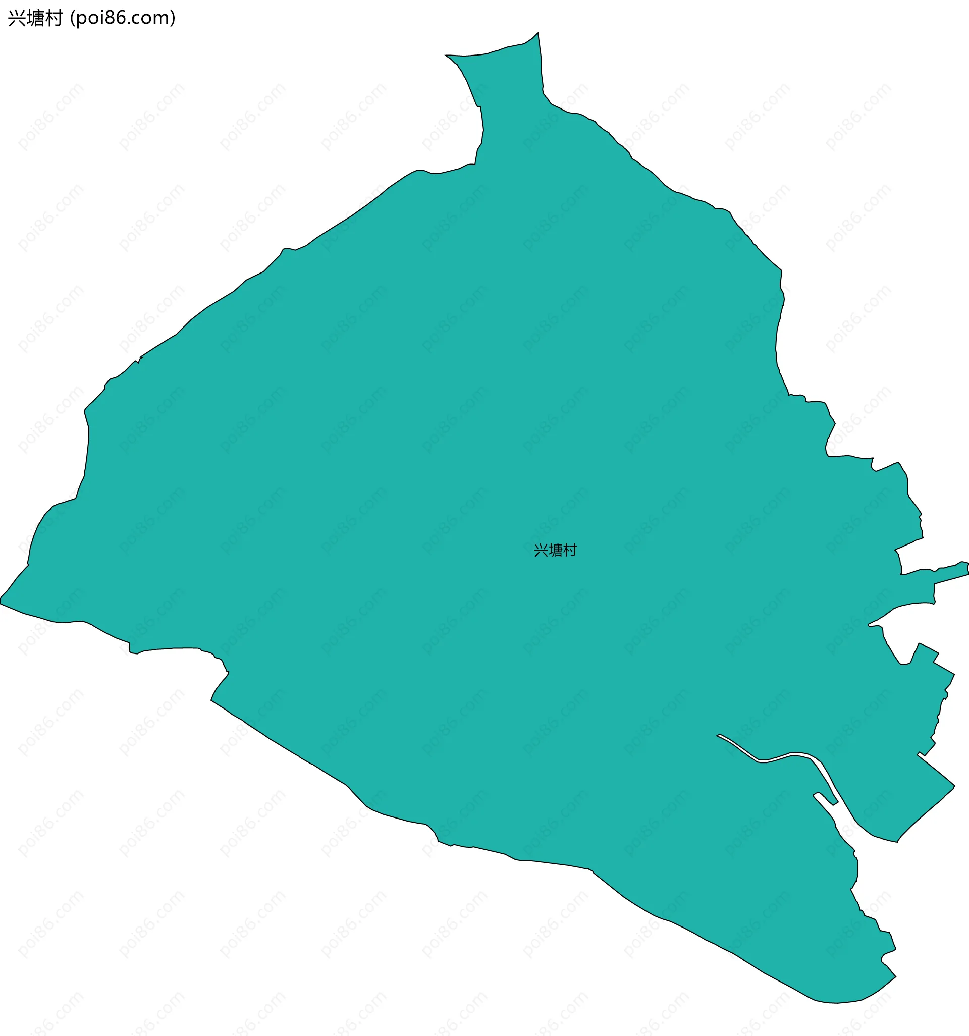 兴塘村边界地图