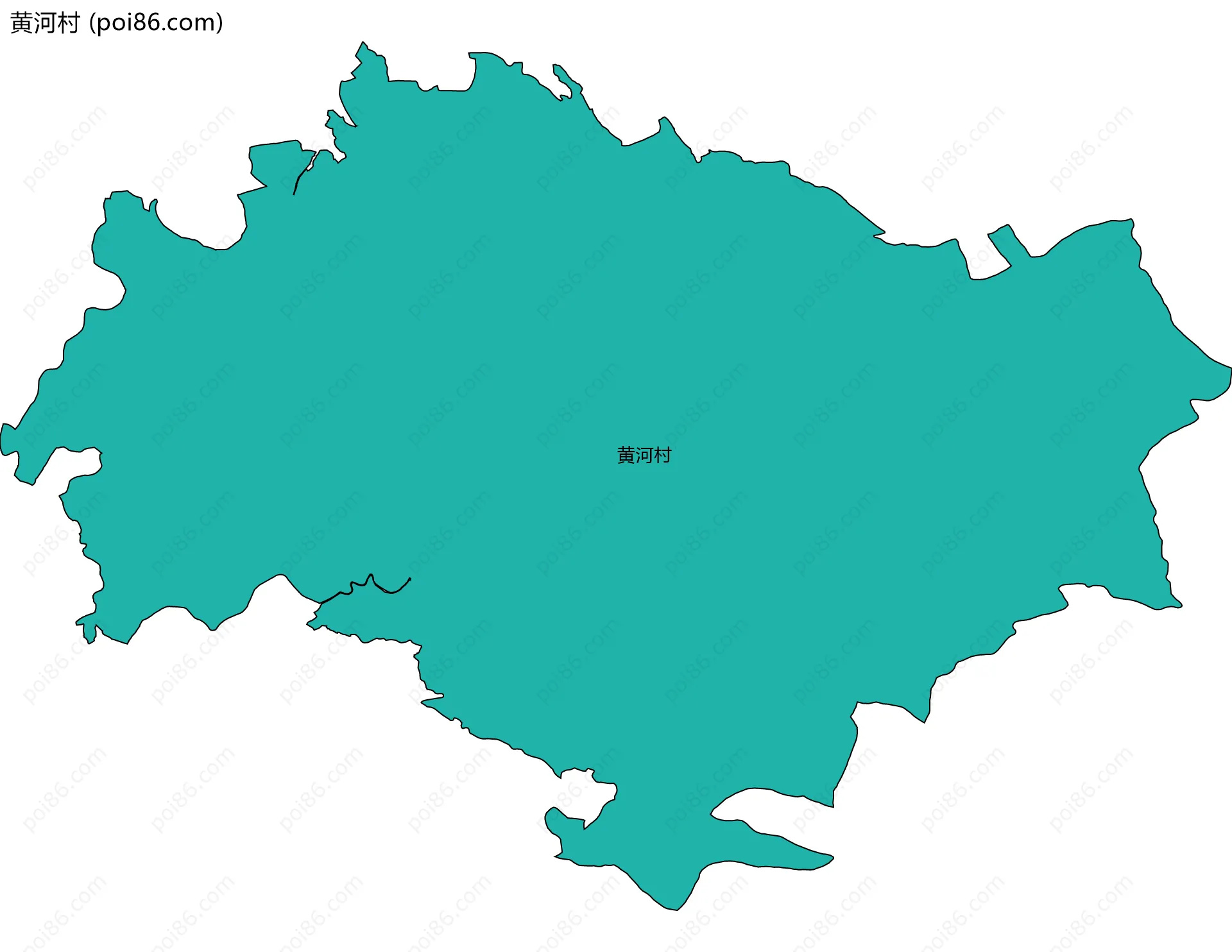 黄河村边界地图