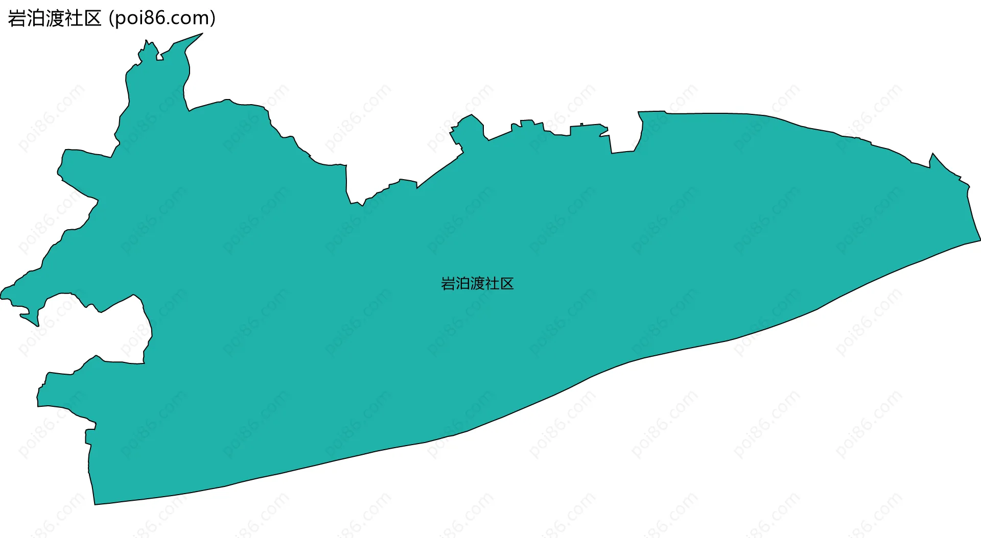岩泊渡社区边界地图