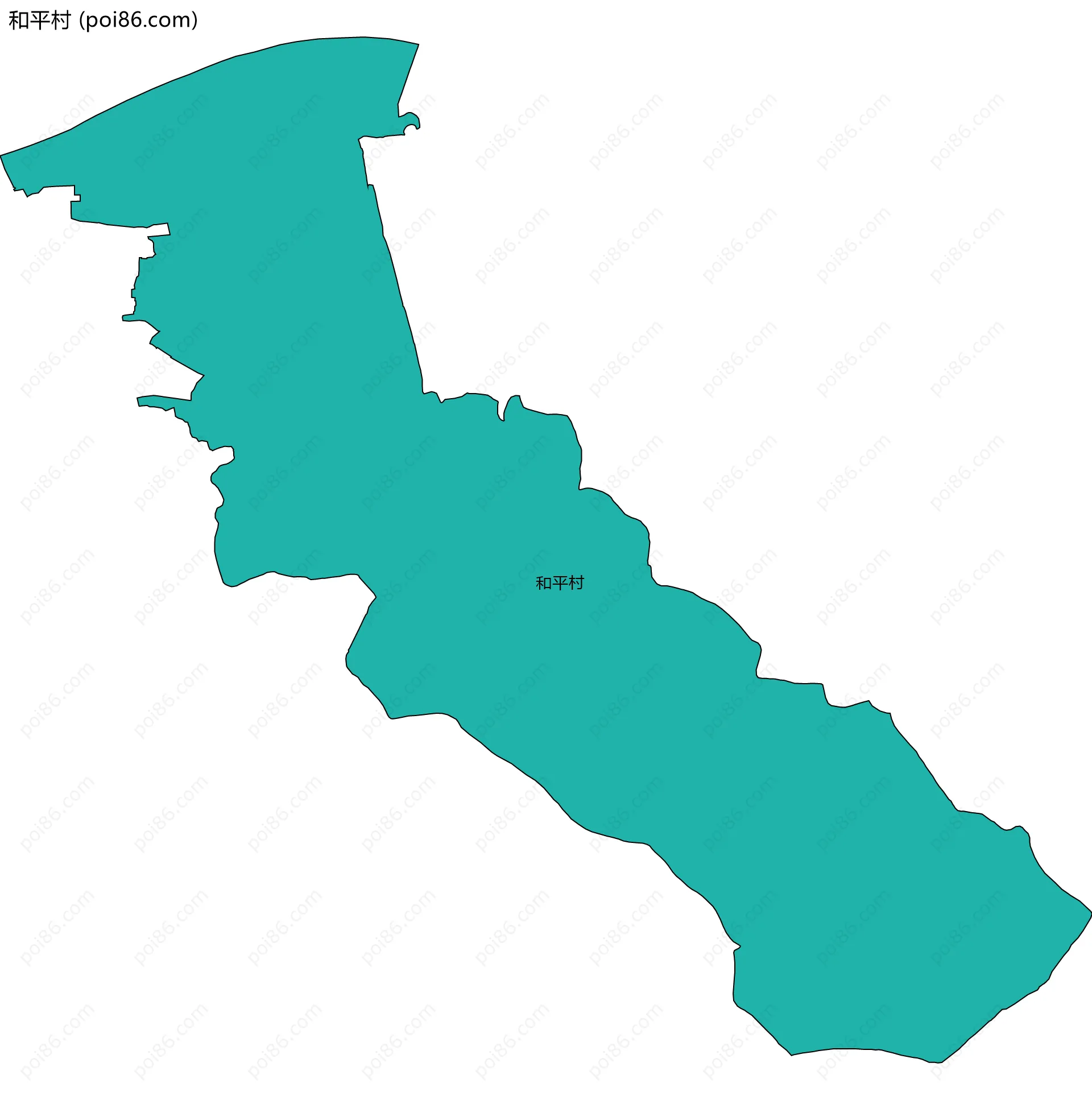 和平村边界地图