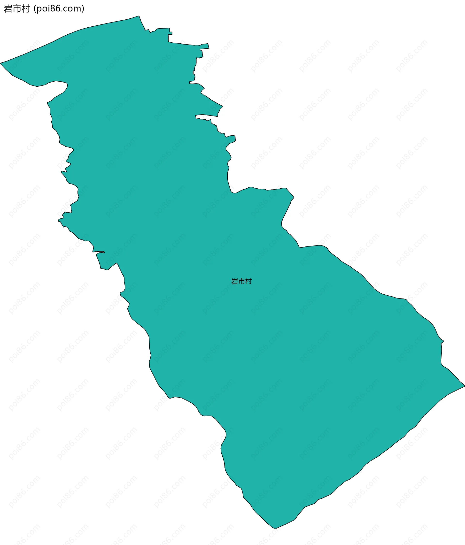 岩市村边界地图