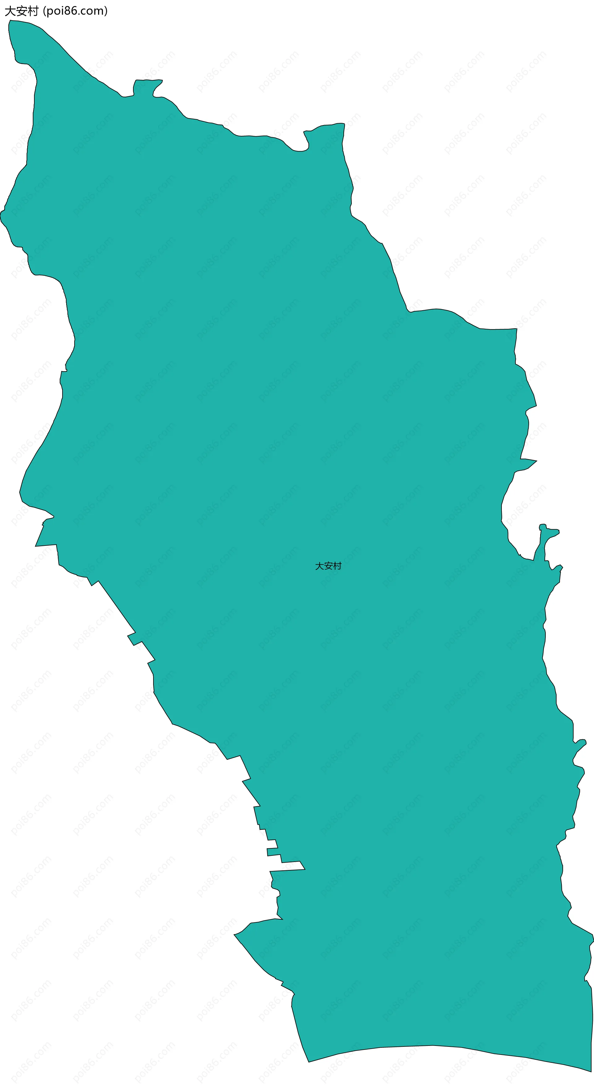 大安村边界地图