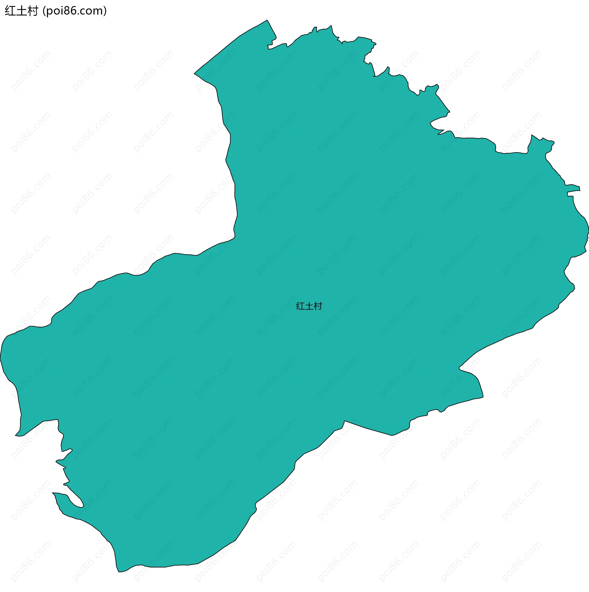 红土村边界地图