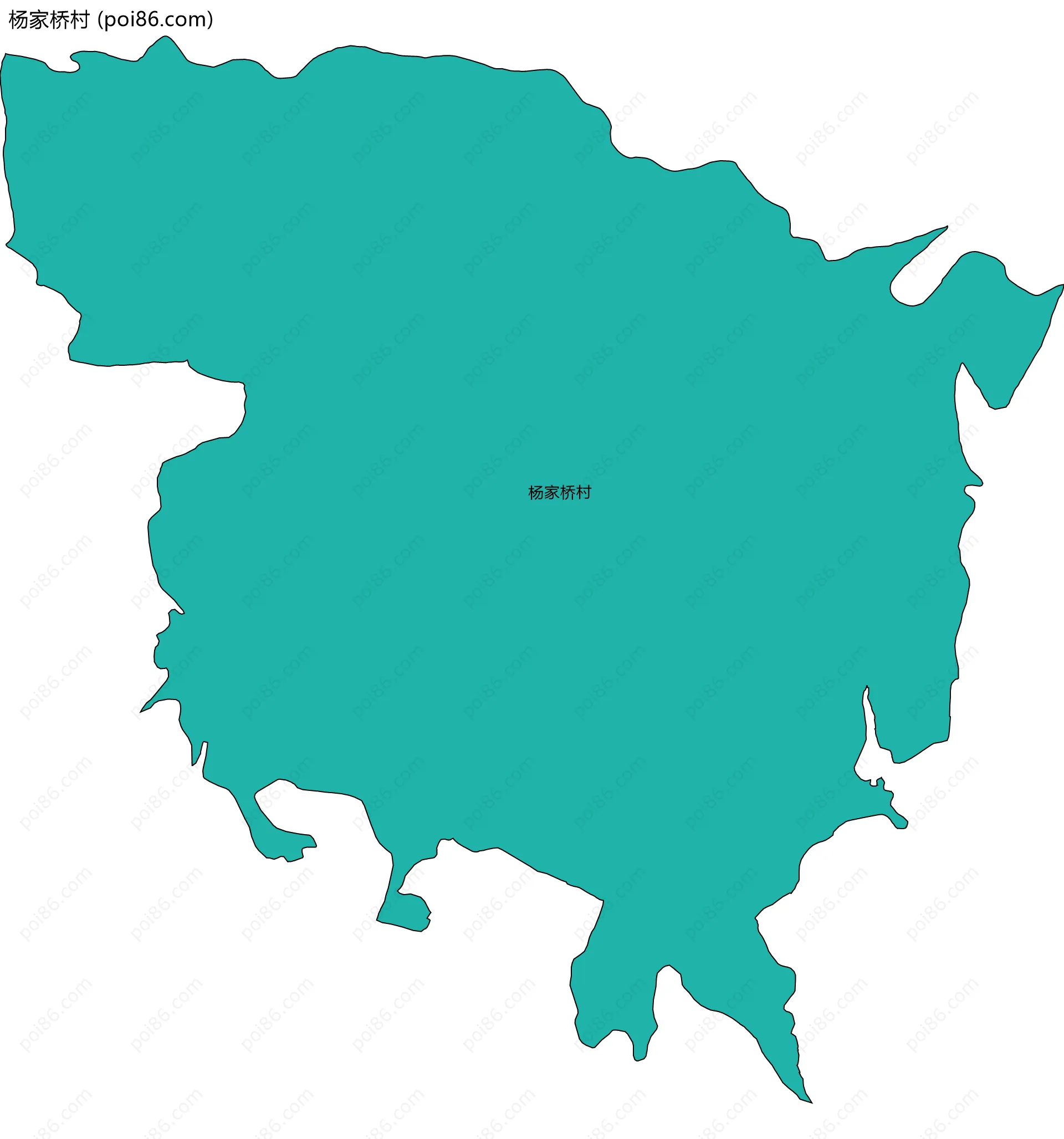 杨家桥村边界地图