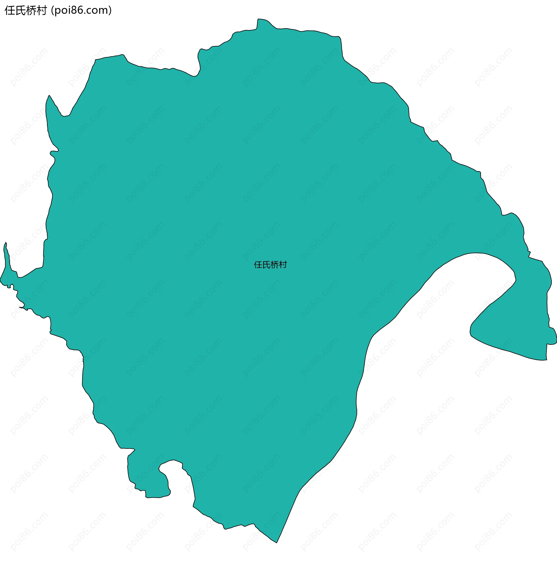 任氏桥村边界地图